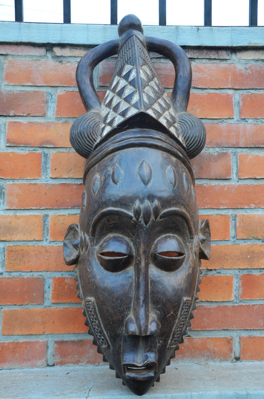 Authentic Baule/Yohoure Mask | Large Ivorian Tribal Art