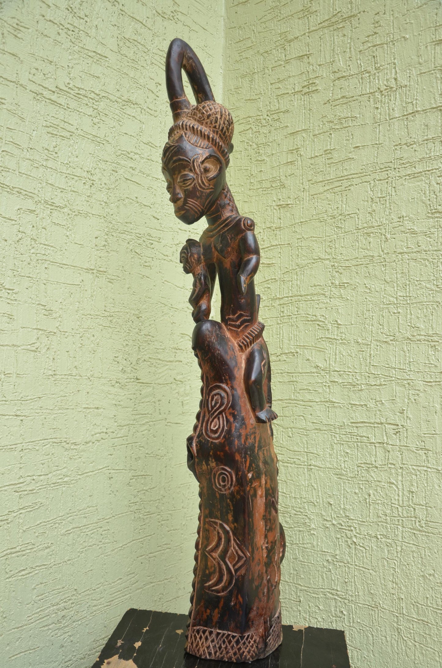 Authentic Senufo-Style Maternity Figure | West African Ancestral Art