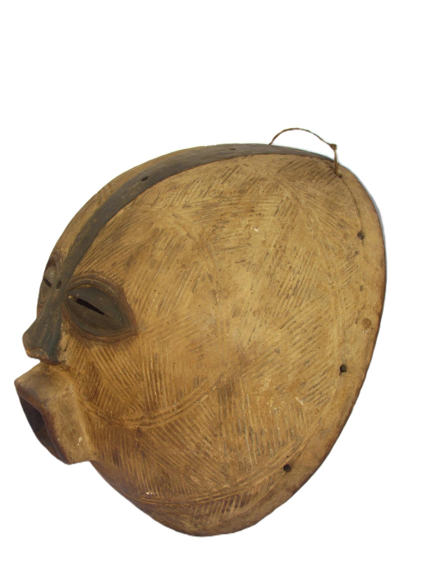 Rare Authentic Luba Kifwebe Mask from former Zaire, now Democratic Republic of Congo, Exceptional Ceremonial Tribal Mask by the Luba People.