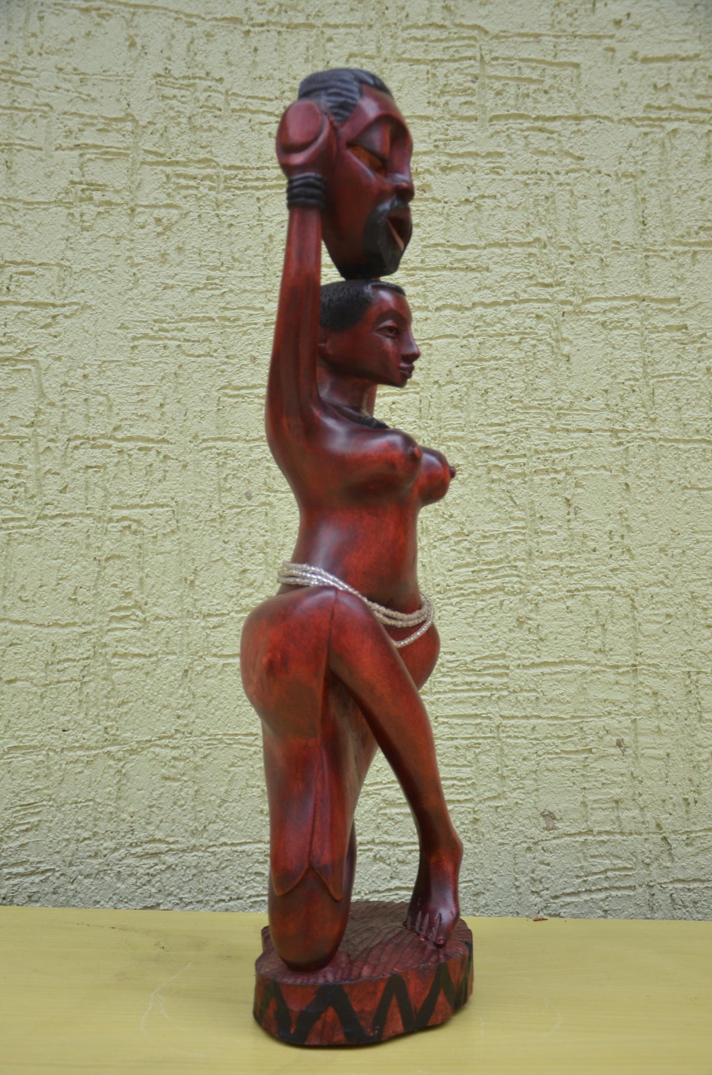 African Wooden Companion Figurine | Tribal Art Sculpture