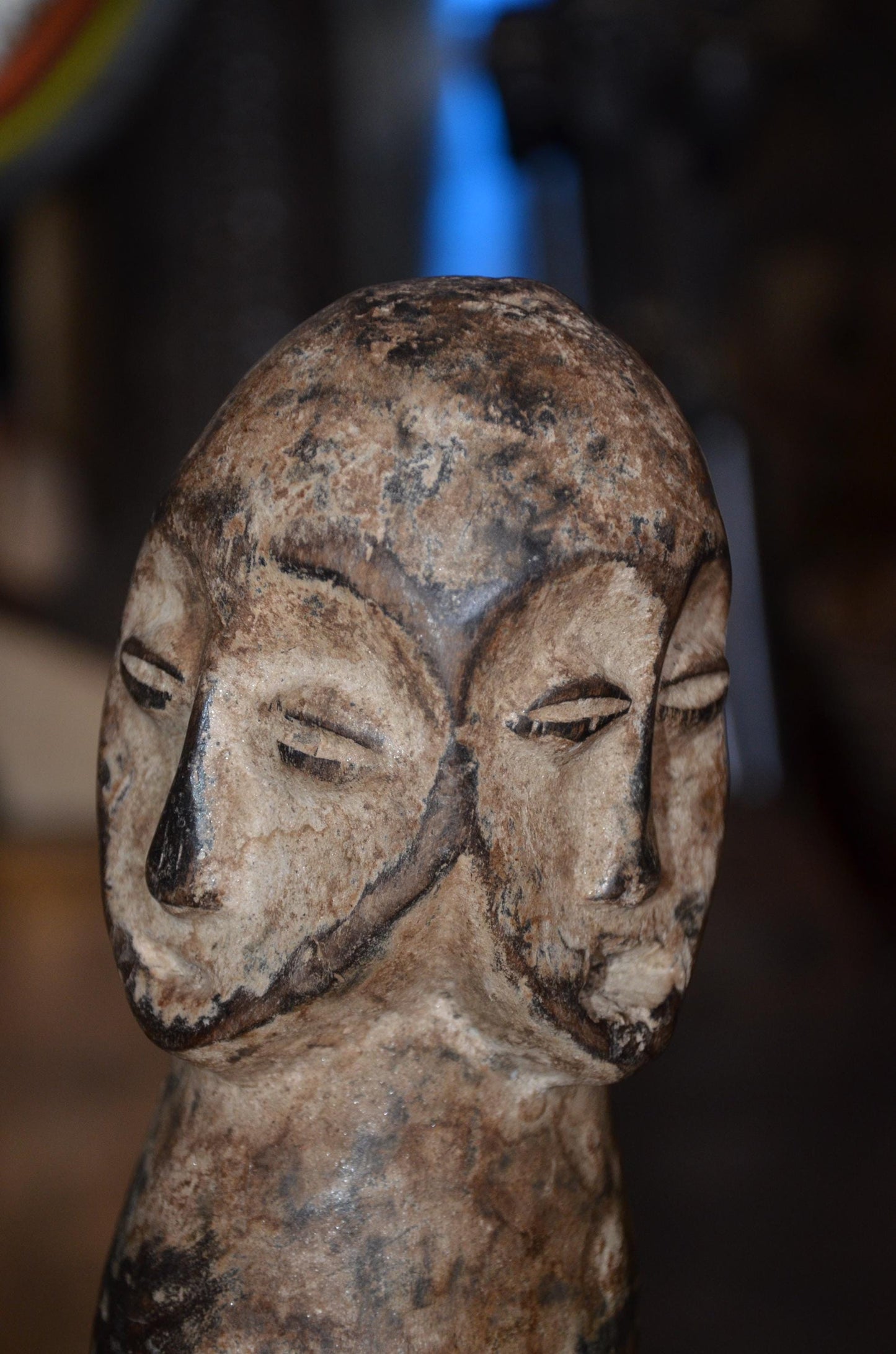 Authentic Lega Janus Figure | Multi-Headed Tribal Sculpture | Congolese Art