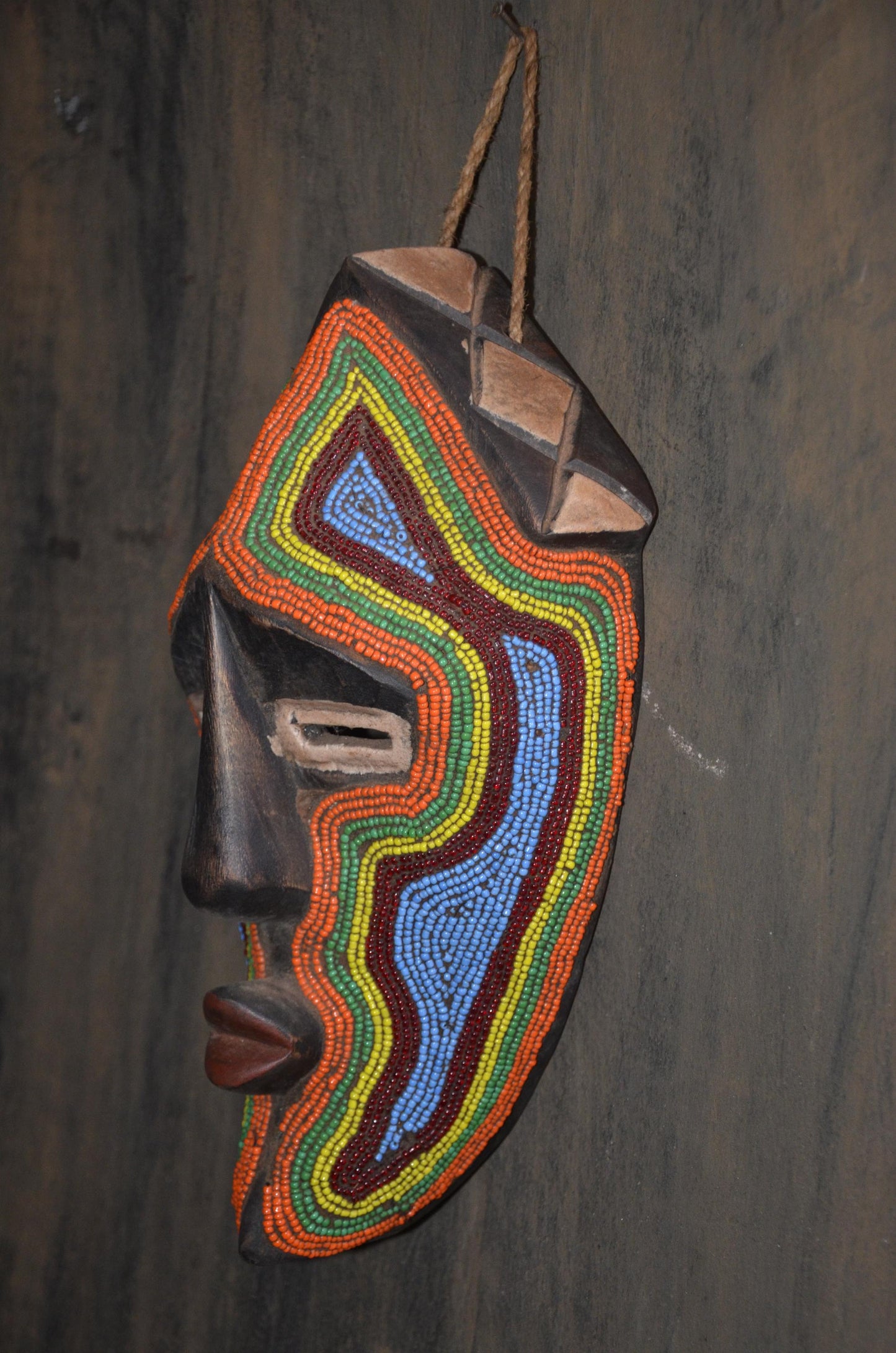 Authentic Bamileke Beaded Mask | Cameroon Grassfields | Tribal Art