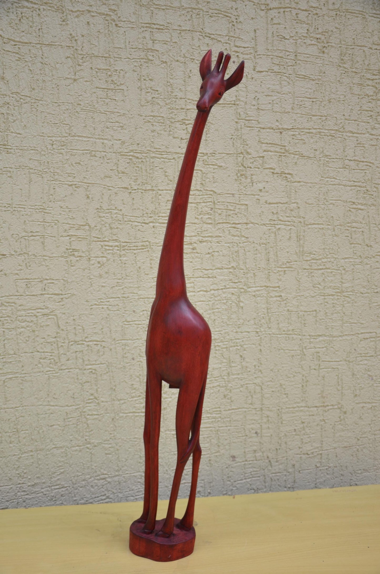 Monumental African Wooden Giraffe Sculpture | Wildlife Art