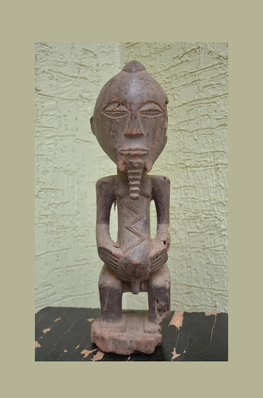 Male Singiti Statue â€“ 20" Hand-Carved Wood Hemba Ancestor Figure â€“ Congo Art.