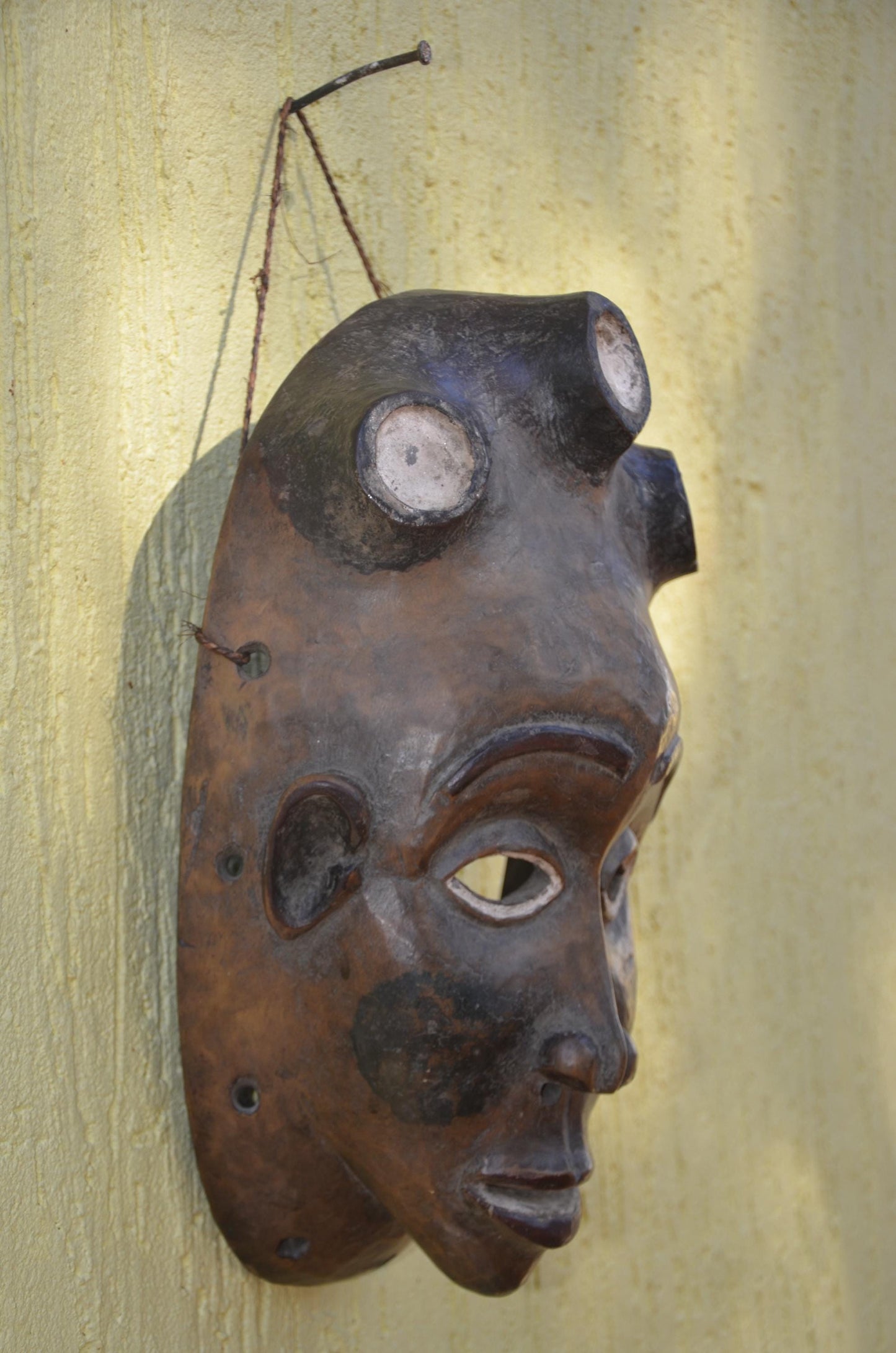 Baule Mask – 17" Hand-Carved Wood Mask – Ivory Coast Tribal Home Decor