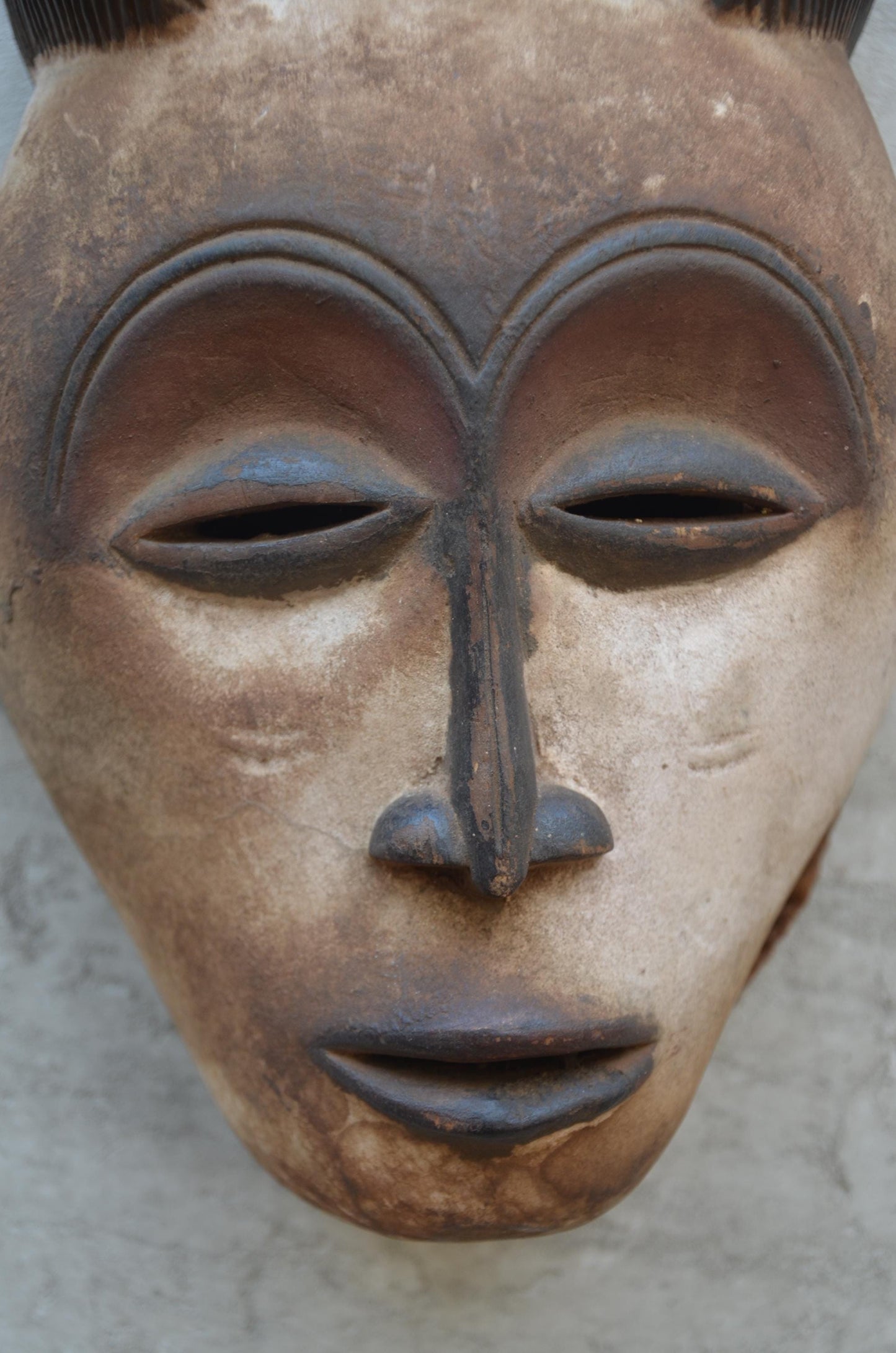Luba Mask – 12" Hand-Carved Wood Wall Art – Congo Tribal Home Decor
