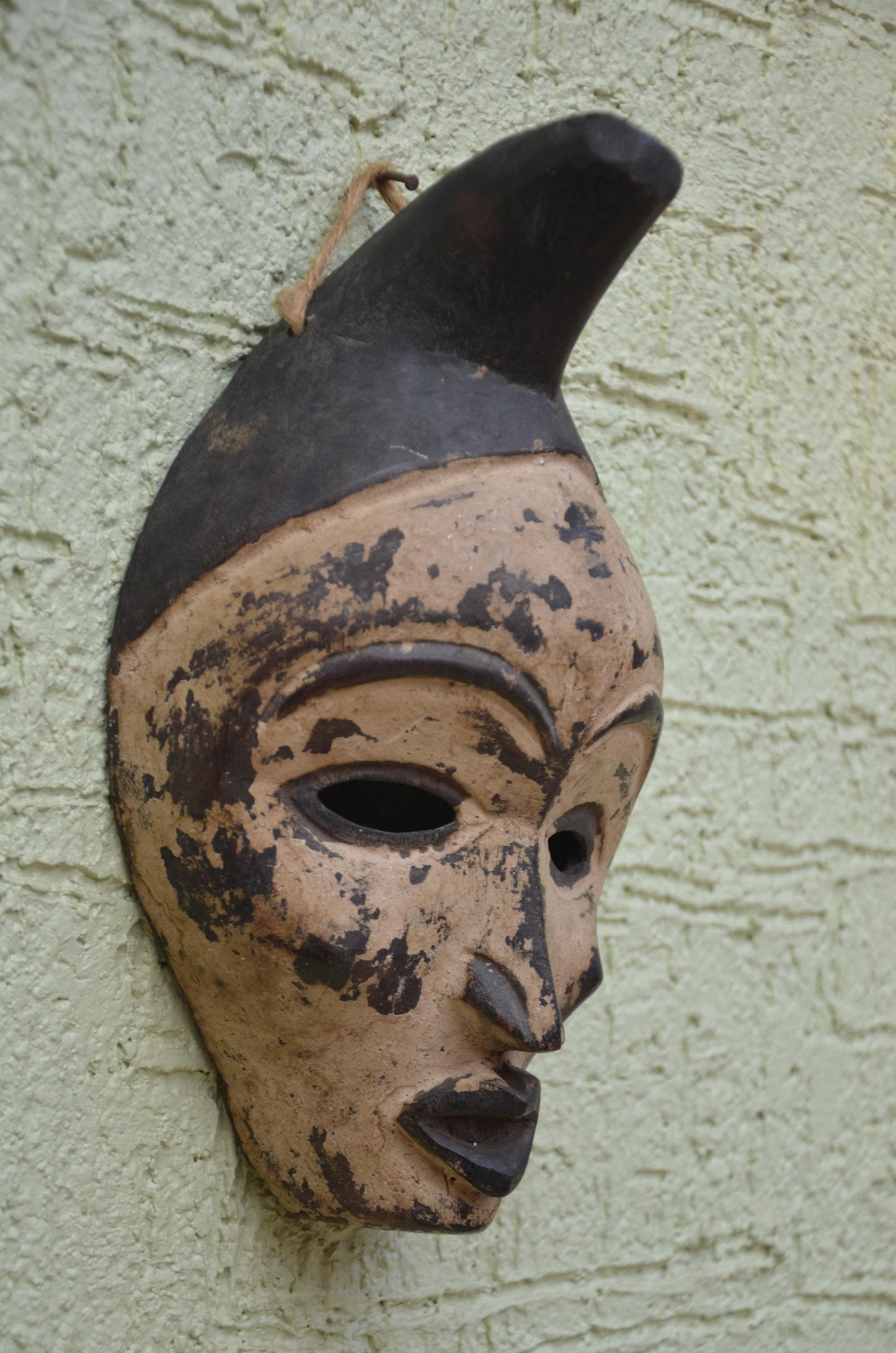 Lega Tribal Mask | Authentic DRC Hand-Carved Wooden Wall Art, Ethnic Decor