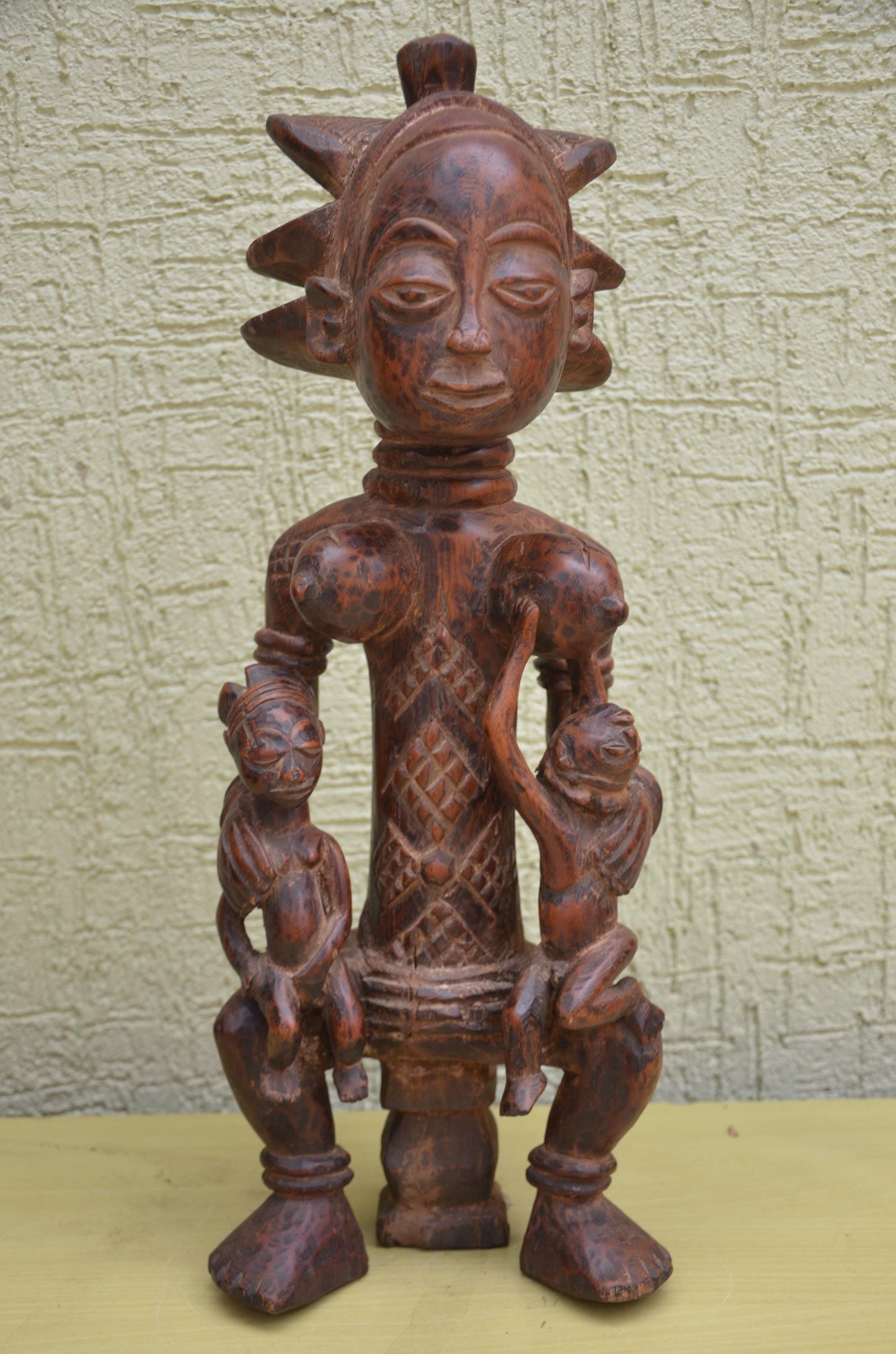 Yoruba Wooden Maternity Sculpture | African Tribal Art