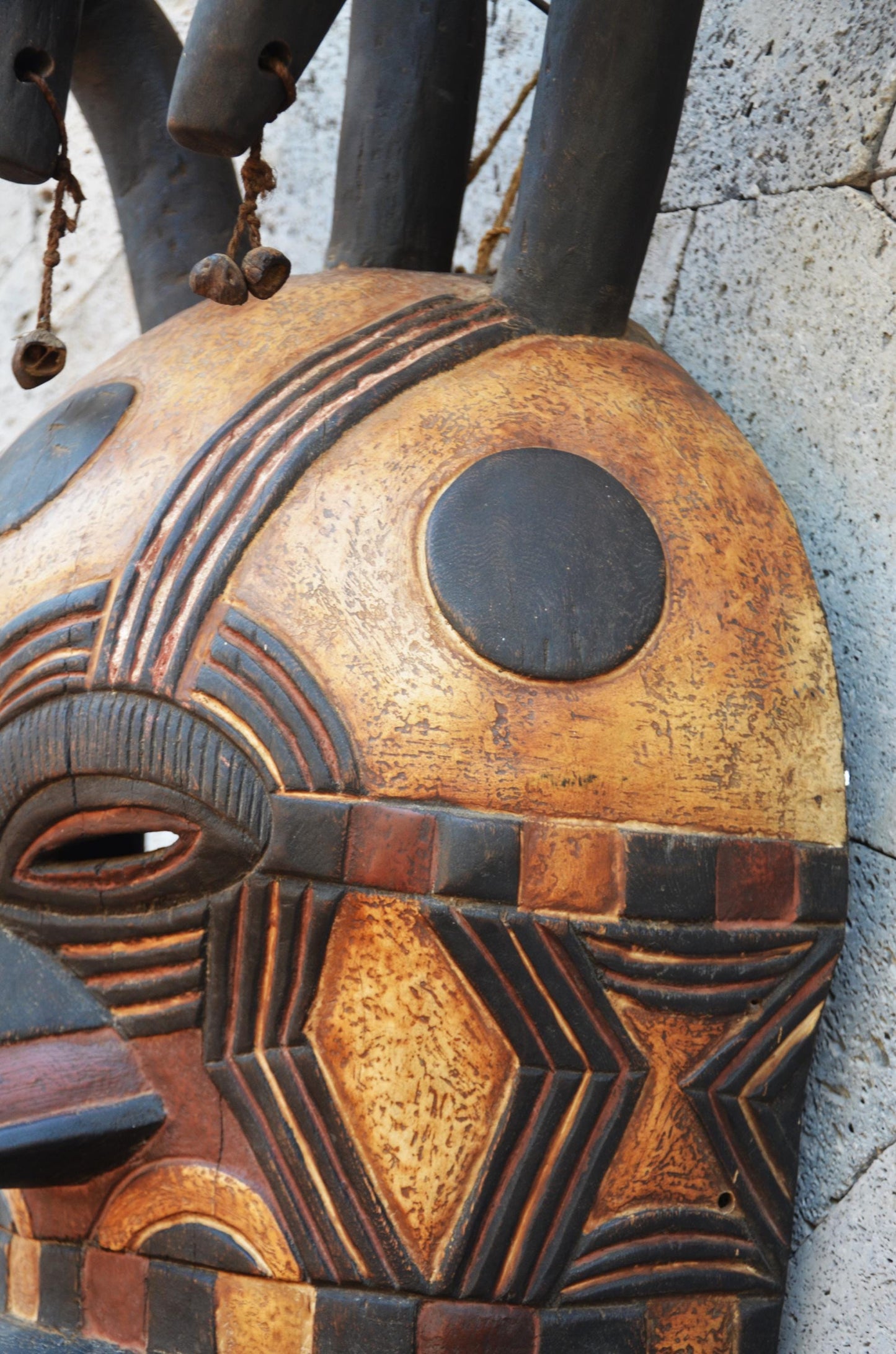 Authentic Tetela Mask | Large Congolese Tribal Art | Statement Piece