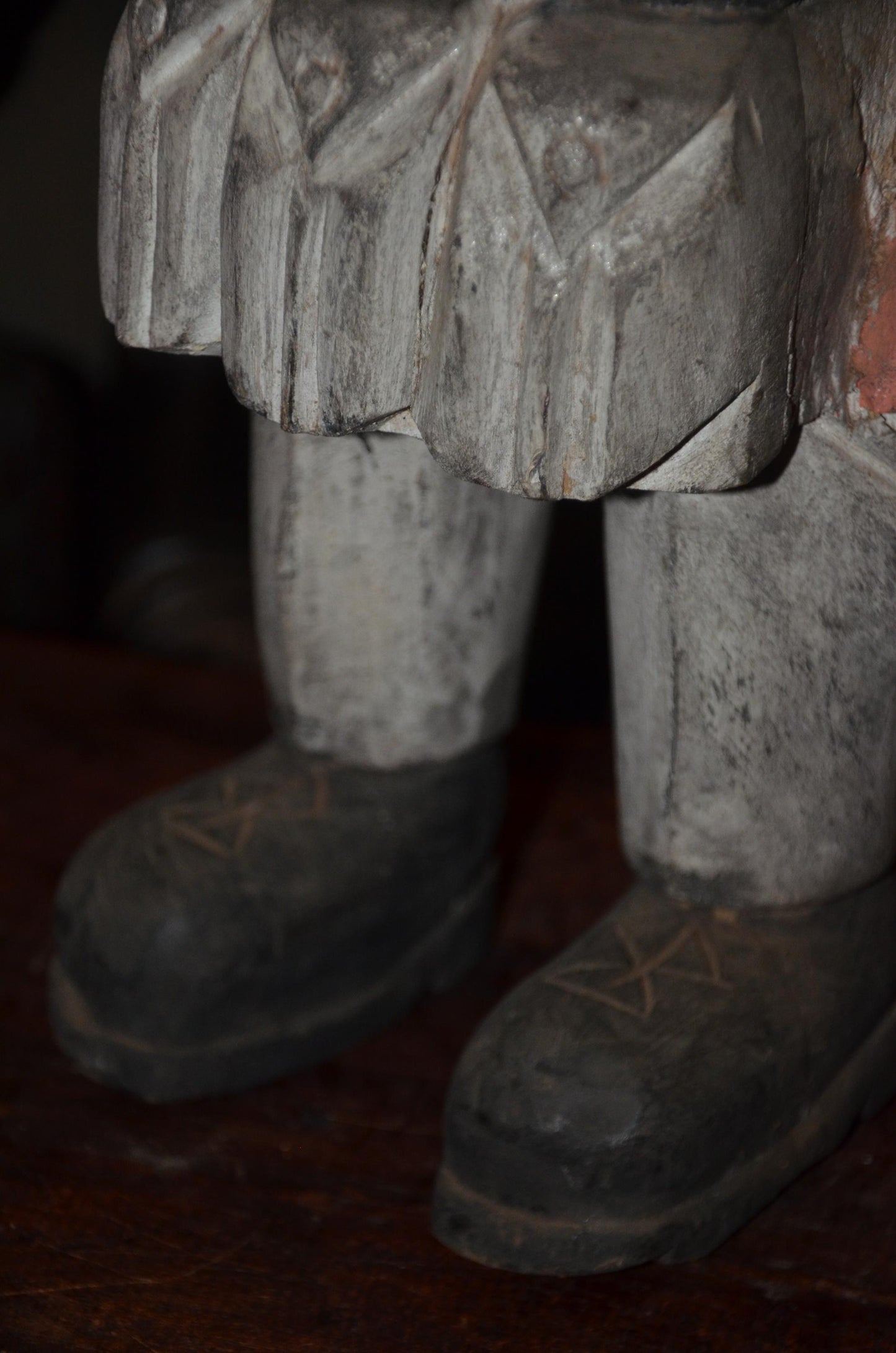 Colonial Soldier Statue | Hand-Carved Wooden Figure | Ethnographic Wood Art