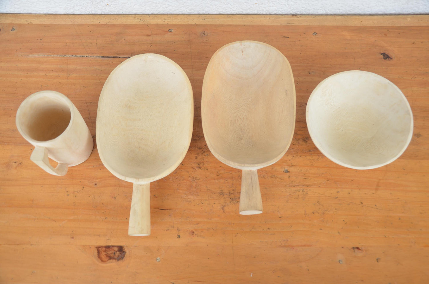 Hand-Carved Wooden Dish and Utensil Set | Artisan African Kitchen Decor