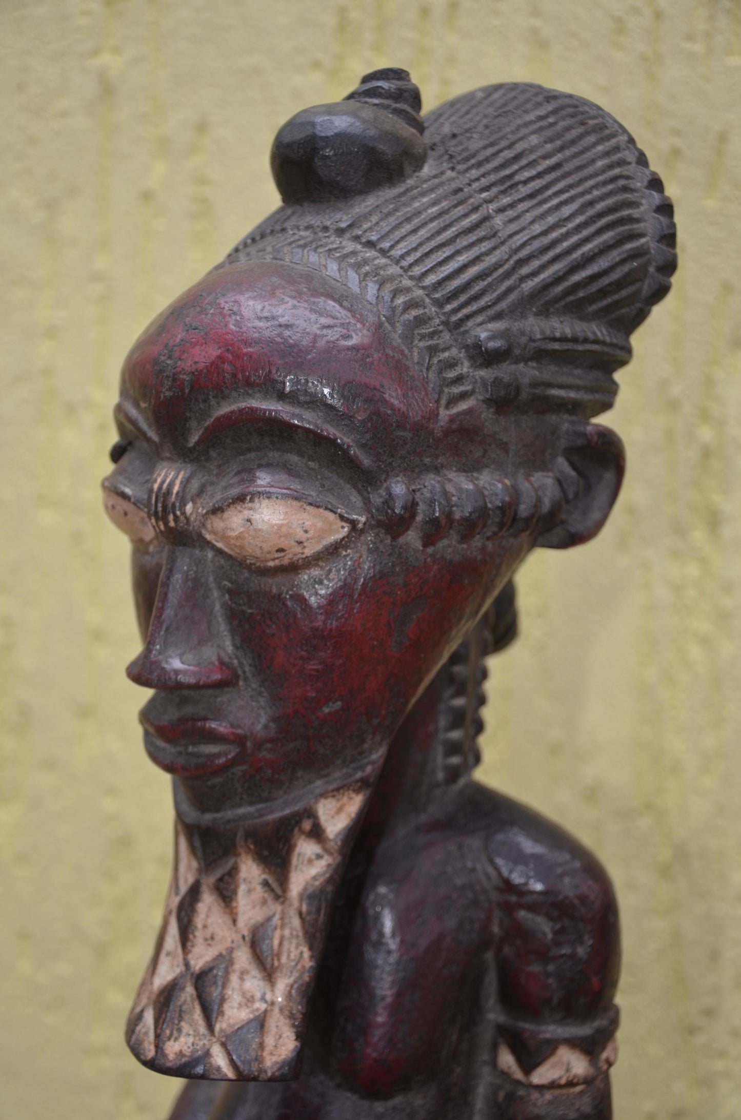 Baule Wood Statue Couple | Hand-Carved African Male and Female Figures | Ivory Coast Ancestor Art | Ethnic Sculptural Decor