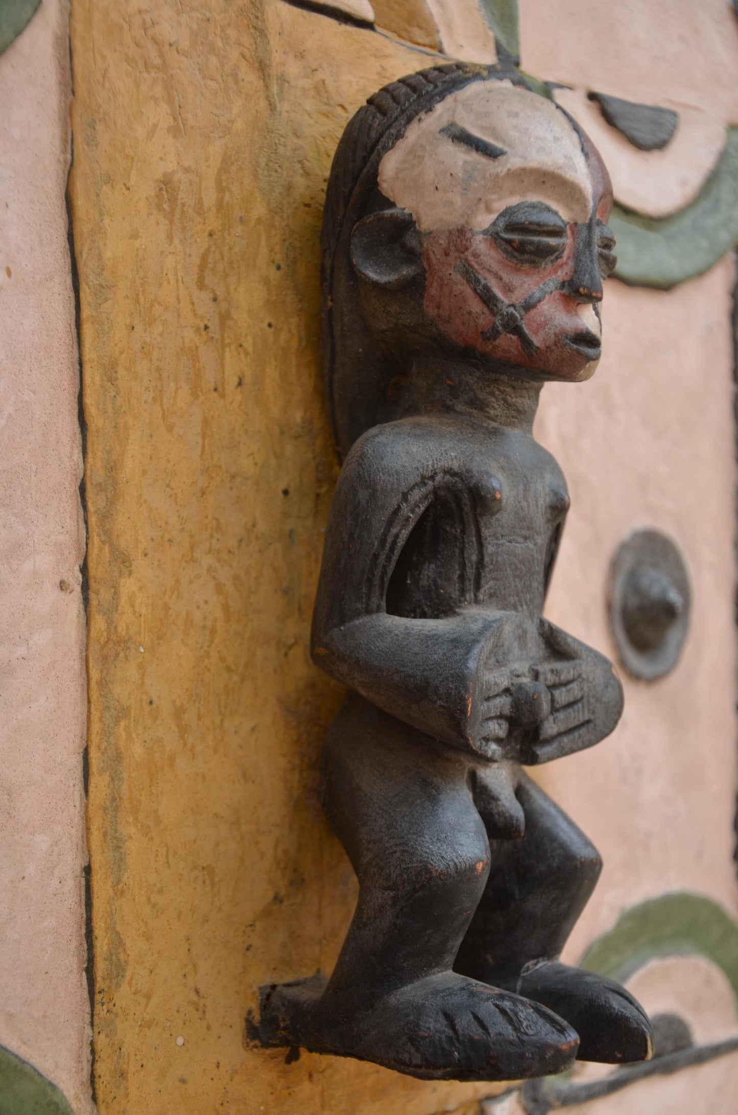 Authentic Large African Polychrome Mask Panel | Tribal Art