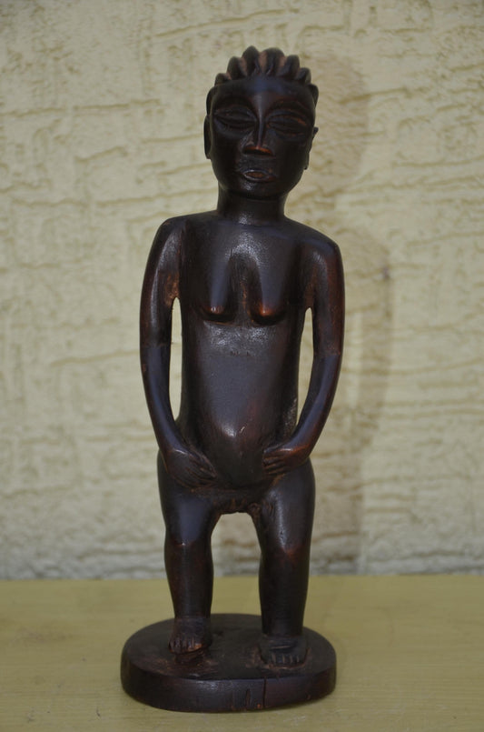 Authentic Luba Female Maternity Figure | Congolese Art