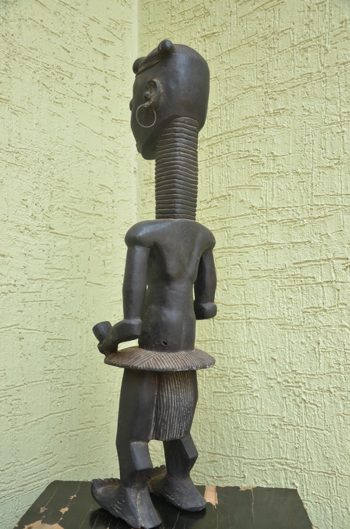 Kulango Tribal Figure â€“ 30" Hand-Carved Wood Ivory Coast Statue â€“ Art