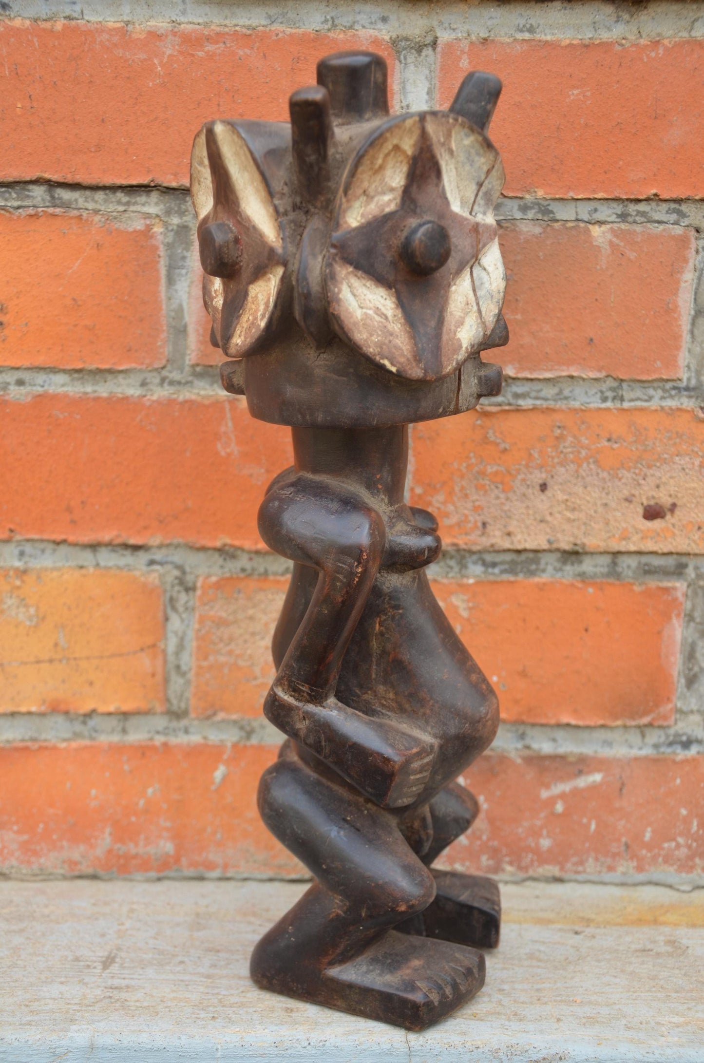 Authentic Buyu/Bembe Ancestral Figure | Janiform Guardian