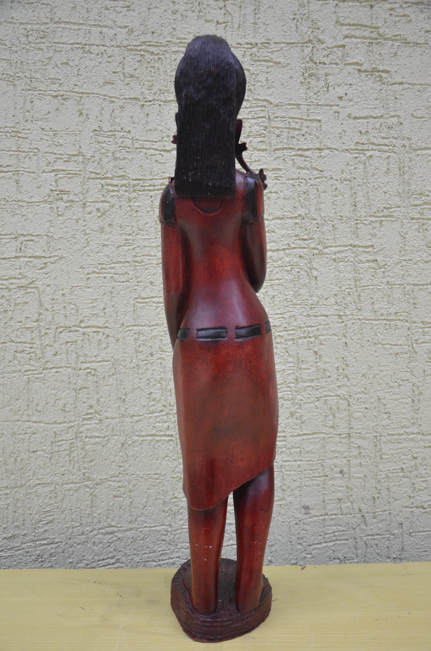 Large African Wooden Water Bearer Sculpture | Tribal Art