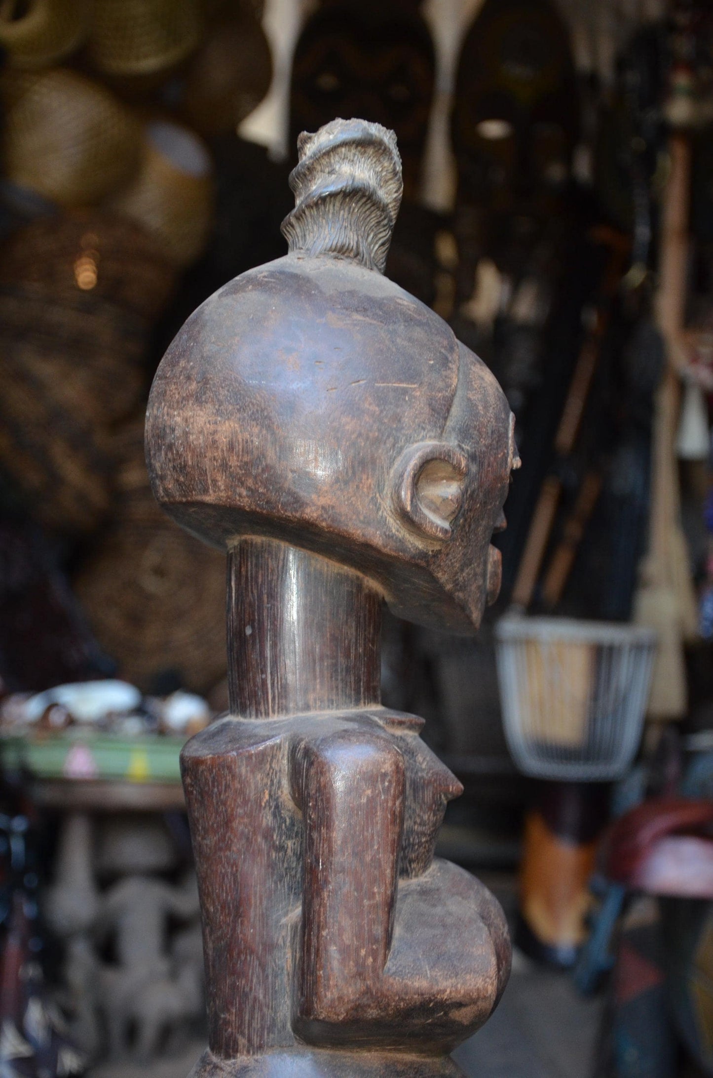 Authentic Luba Statue | Grand Prestige Ancestor | Congolese Tribal Art