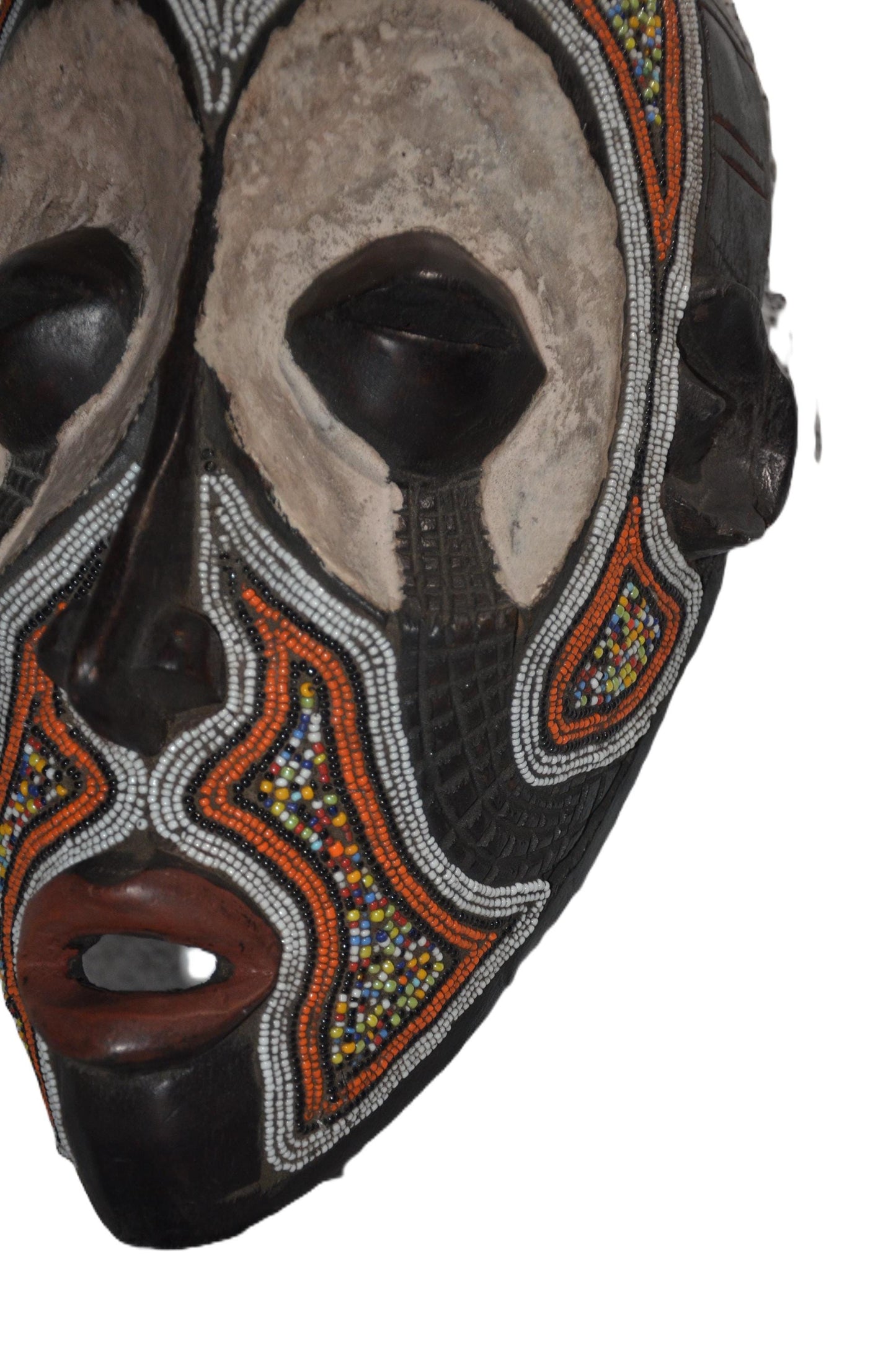 Kumu Beaded Mask – Handcrafted African Wall Art