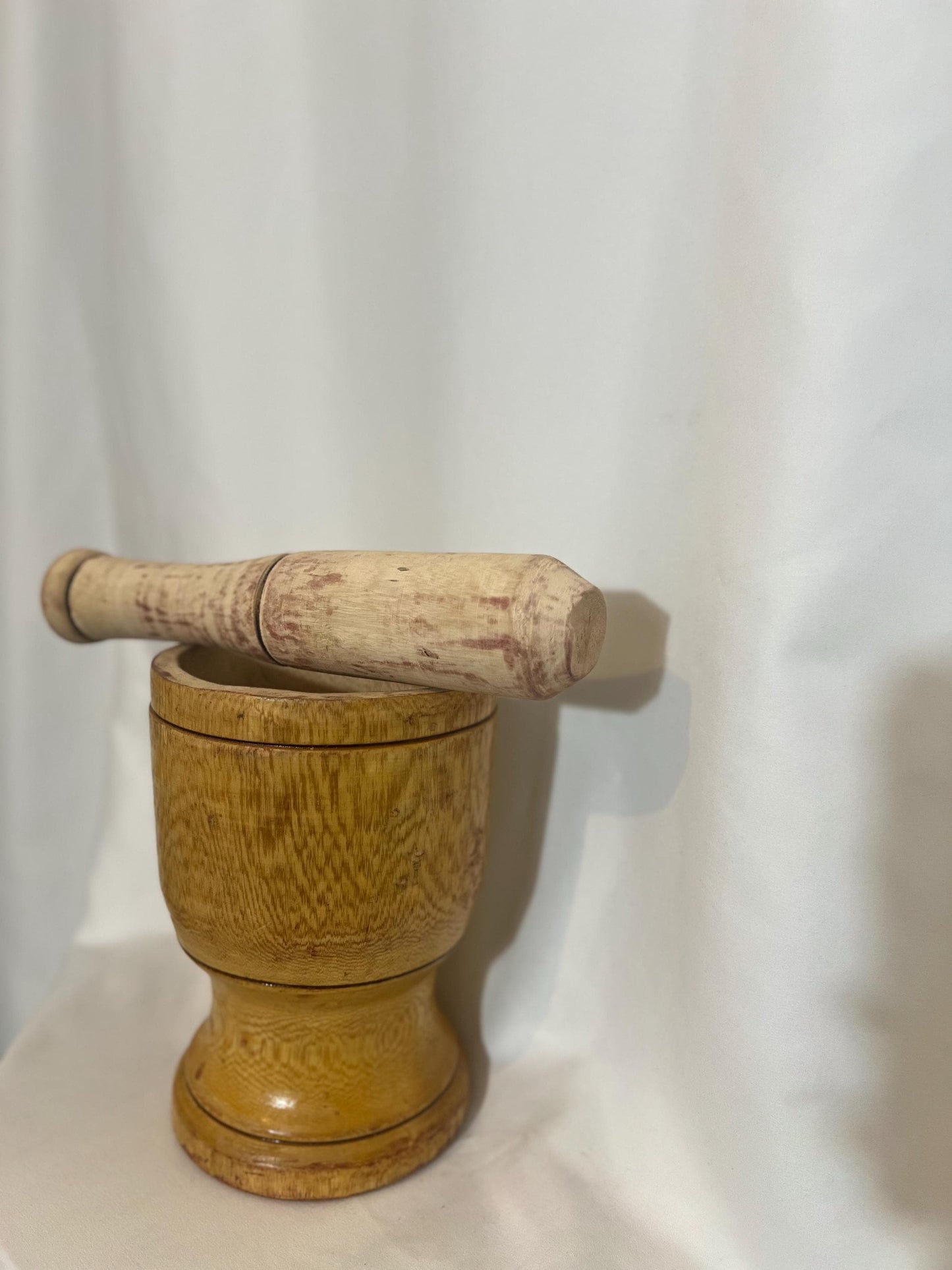 Hand Carved Wood Mortar and Pestle Set Primitive African Kitchen Utensil Carved Ring Spice Bowl Wabi Sabi Counter Decor Food Gift
