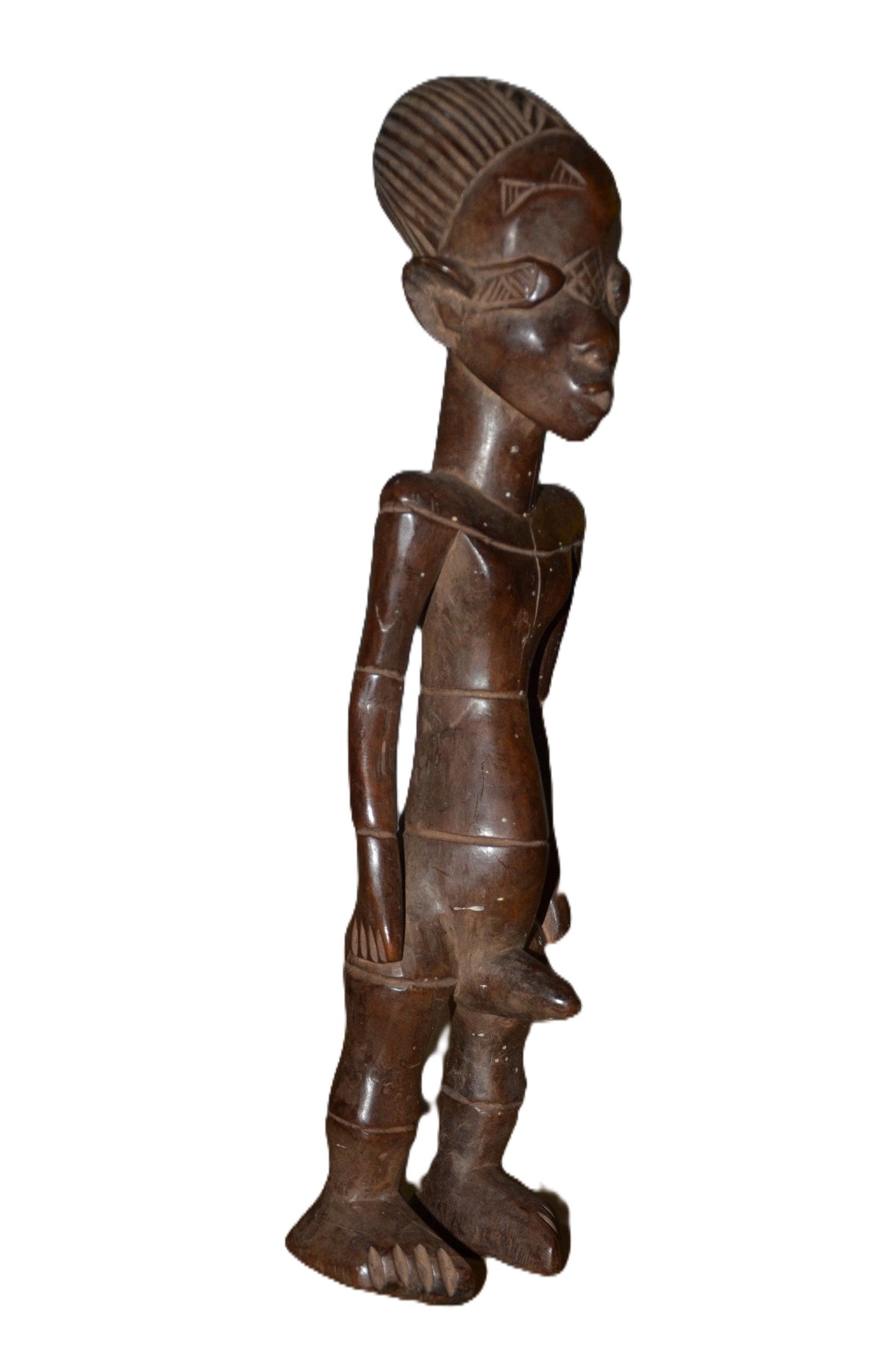 Authentic Ngweto Statue | Congolese Tribal Art | Hand-Carved Wood Sculpture