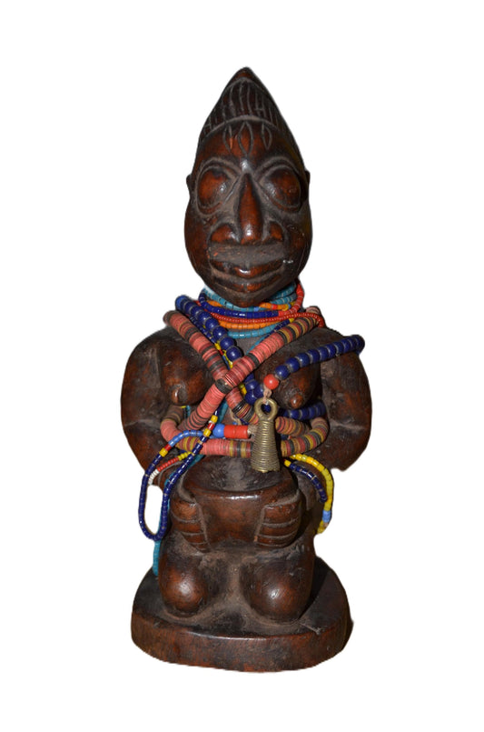 Authentic Mumuye Statue | Nigerian Tribal Figure | Abstract Wood Sculpture