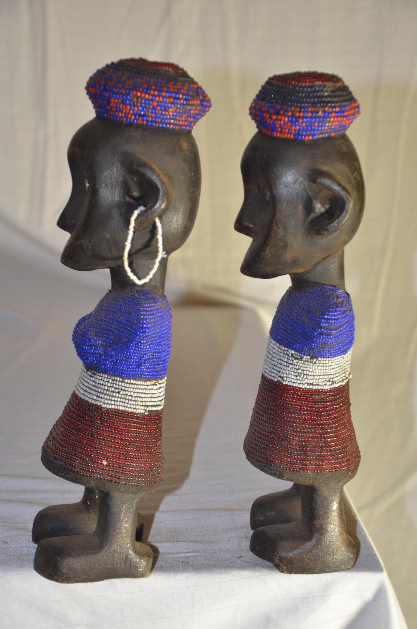 Authentic Azande Couple Statue | African Tribal Art | Hand-Carved Wood
