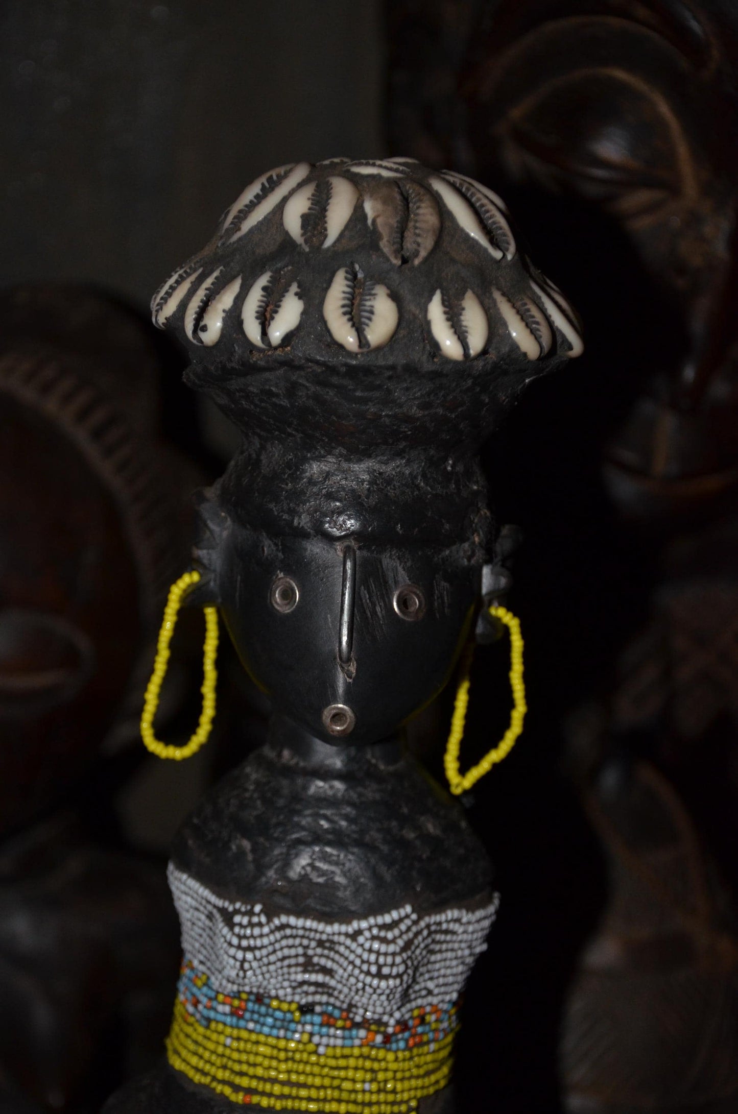 Authentic Namji Beaded Fertility Doll | Cameroonian Tribal Art