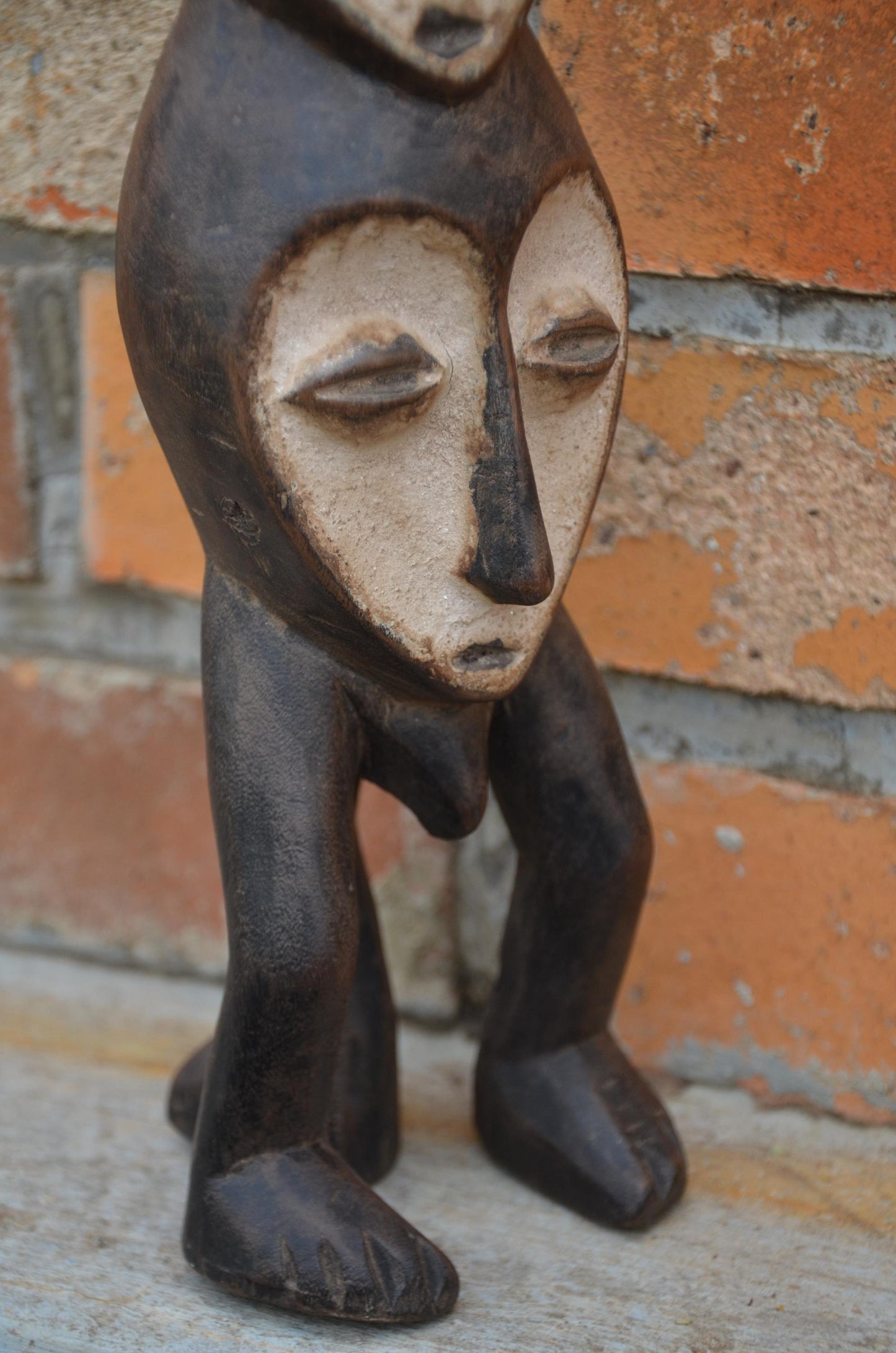 Authentic Lega Stacked Multi-Headed Figure | Rare Tribal Art