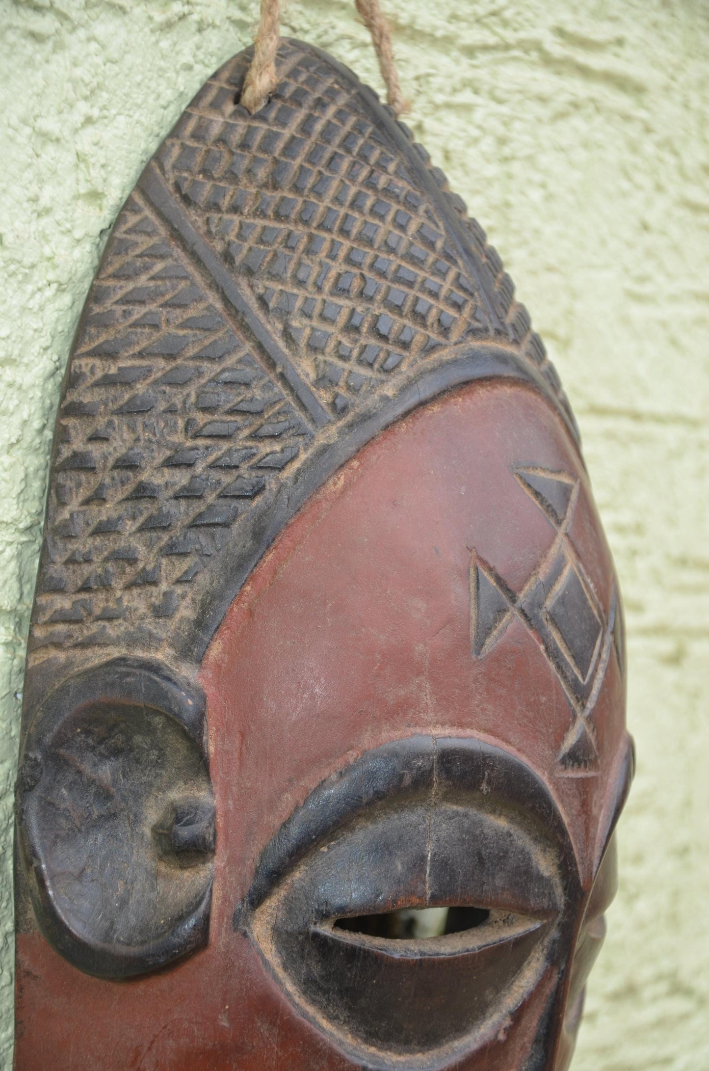 Senufo Kpeliye'e Mask | Hand-Carved African Hardwood Ancestor Sculpture, Angola Heritage Wall Art