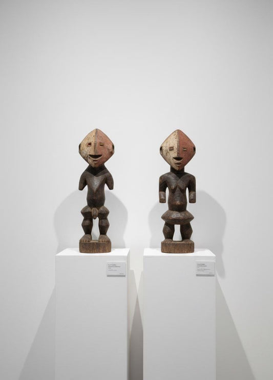 A Pair of Azande Statues – African Tribal Figures, Handcarved Wooden Art