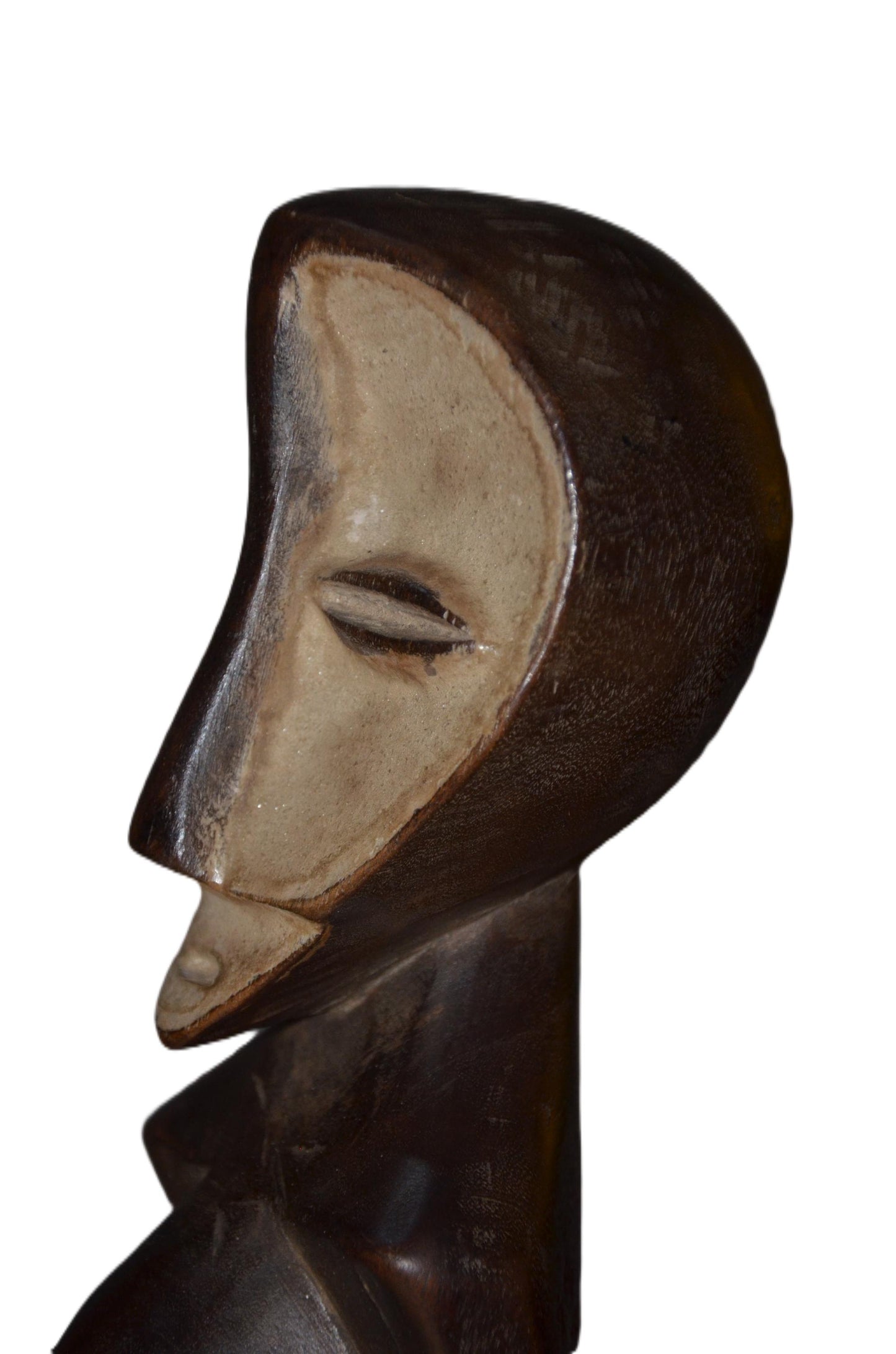 Authentic Lega Statue – Hand-Carved Wood Figure – Congo Bwami Society Art