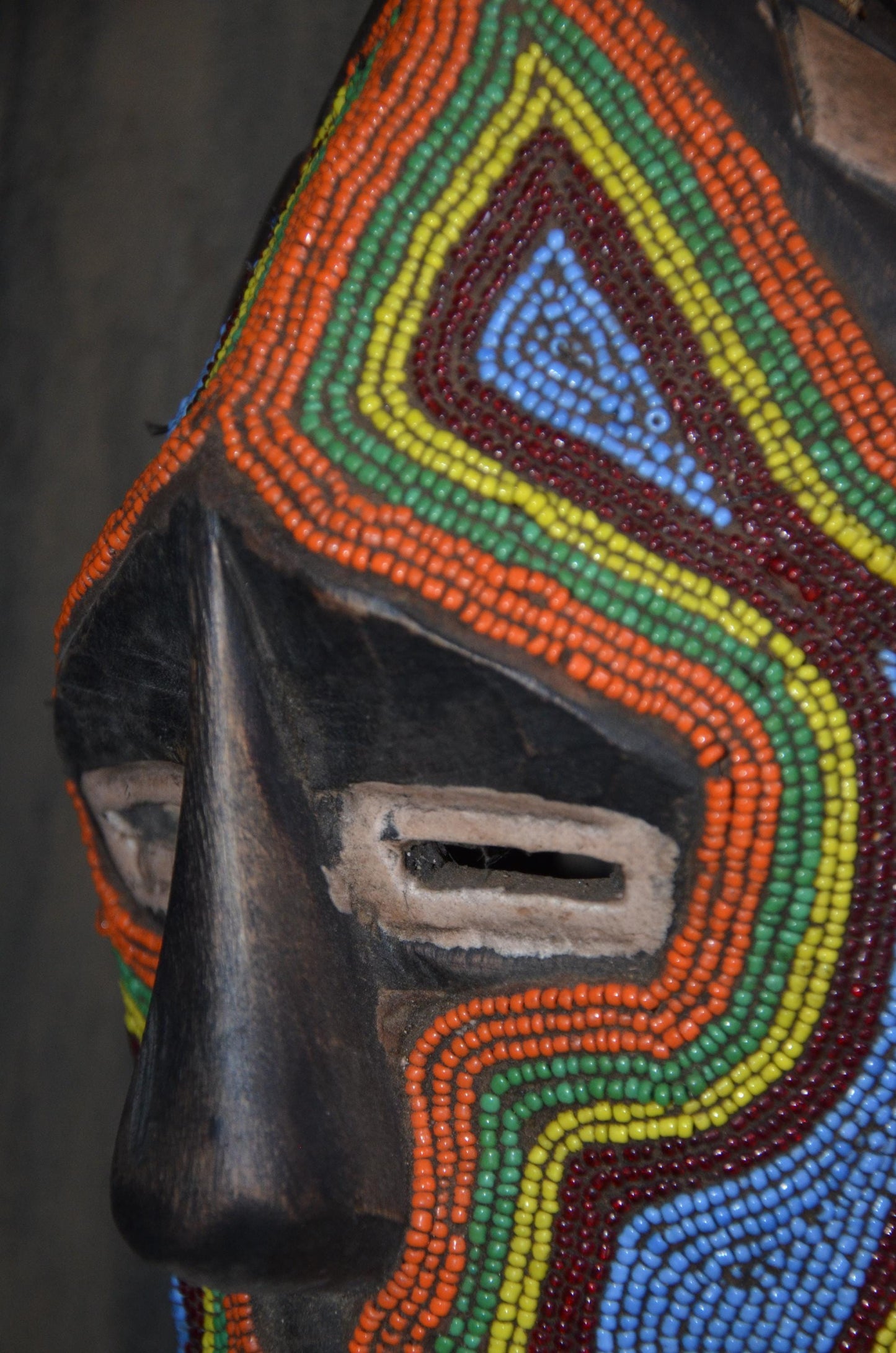 Authentic Bamileke Beaded Mask | Cameroon Grassfields | Tribal Art
