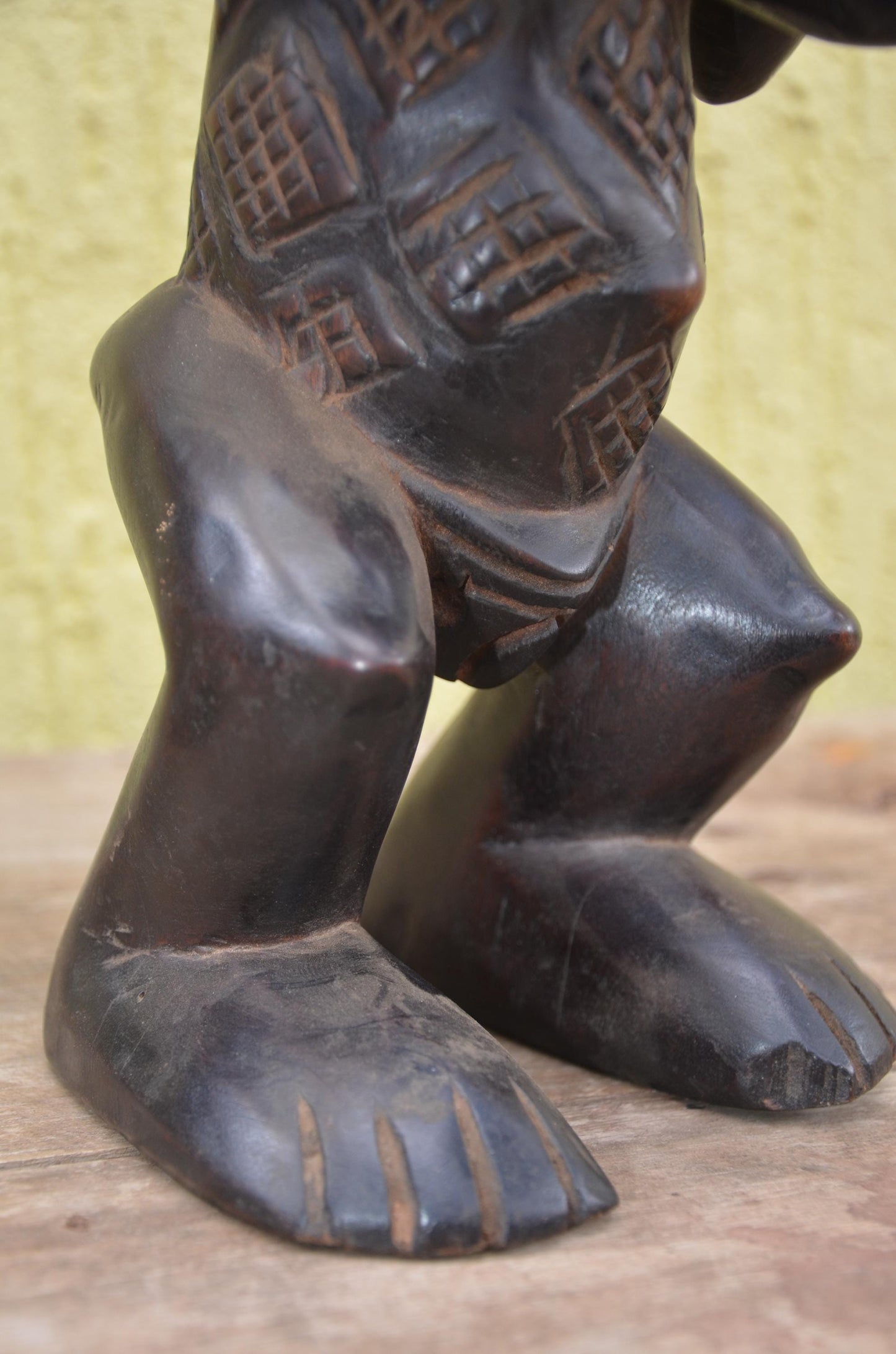 Tabwa Ancestor Figures – 17" Hand-Carved Wood Congo Couple – Tribal Art.