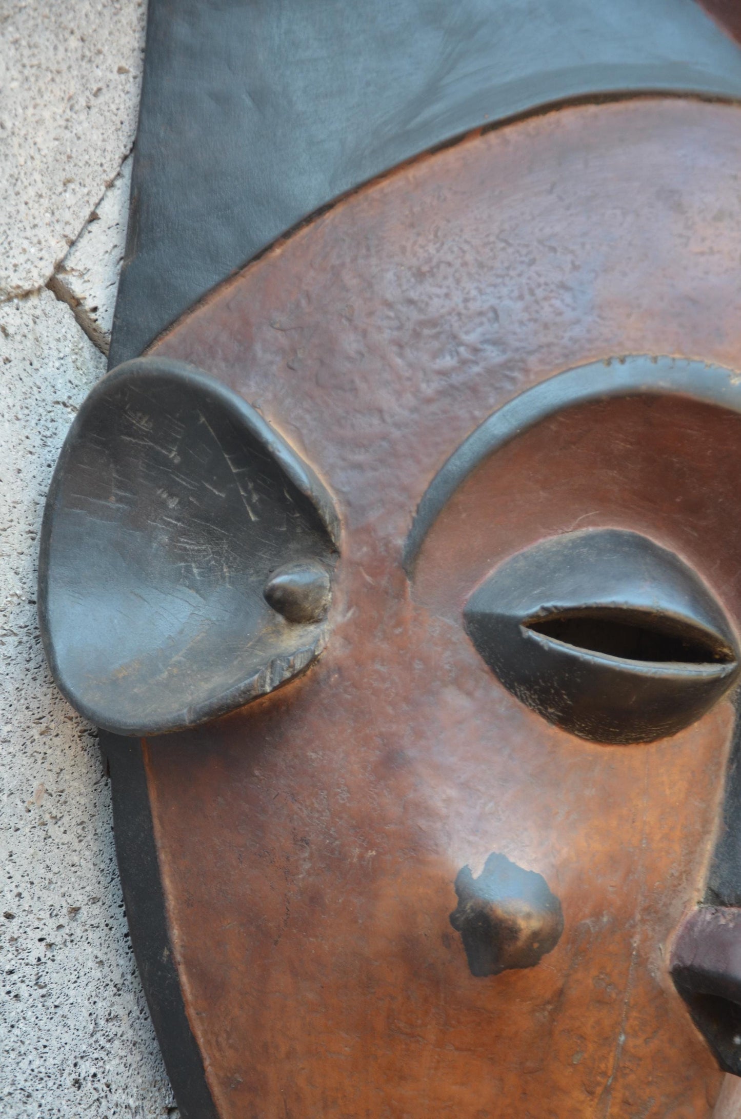 Authentic Guro-Style Mask | Large Ivorian Tribal Wall Art