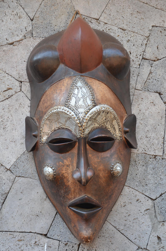 Authentic Guro-Style Mask | Elegant Ivorian Tribal Wall Art