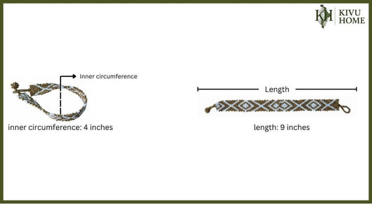 Black and White Rwandan Beaded Bracelet, Handmade Geometric African Boho Jewelry