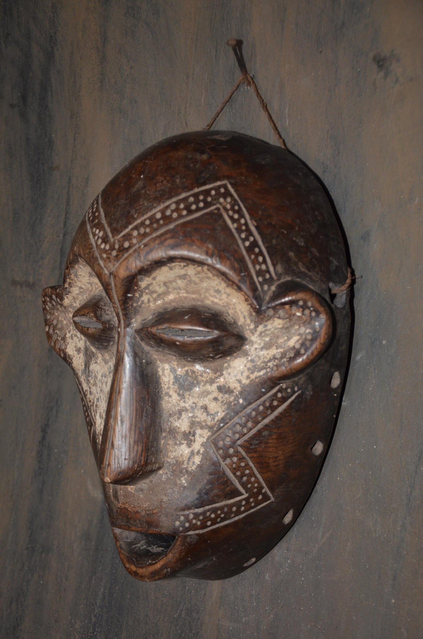 Authentic Bembe Mask | Congolese Tribal Art | Hand-Carved Wood