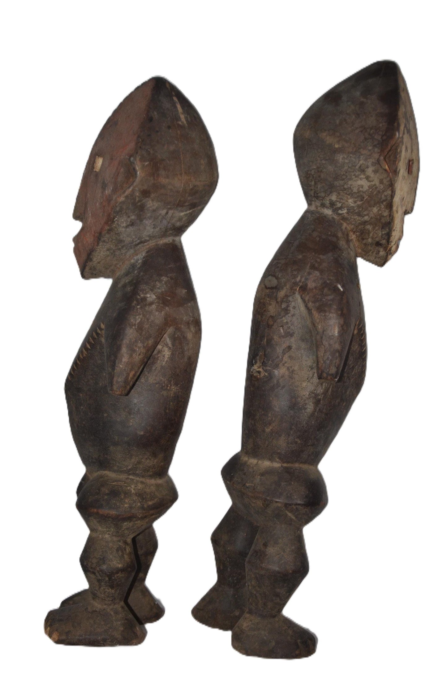 A Pair of Azande Statues – African Tribal Figures, Handcarved Wooden Art