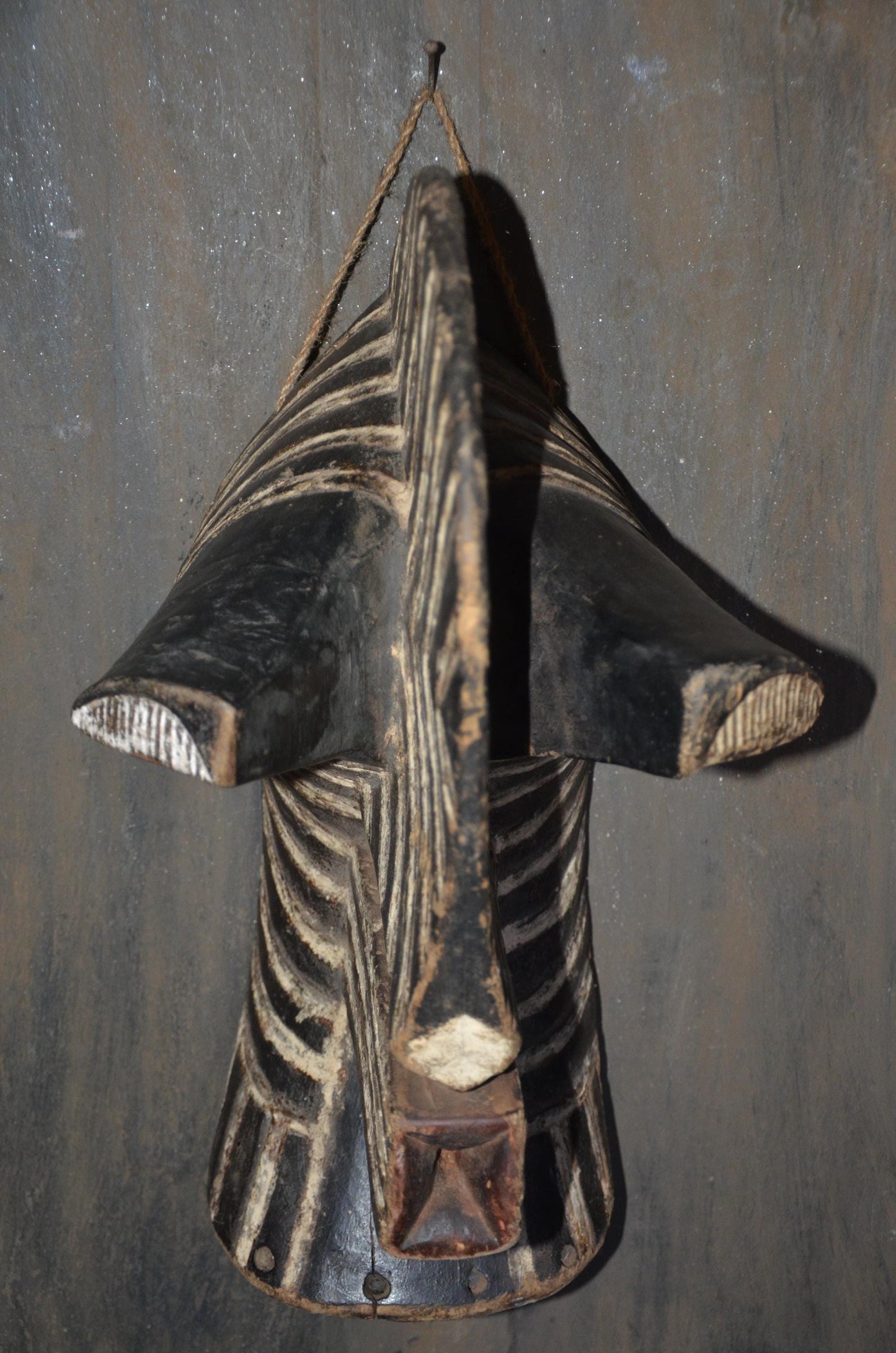 Authentic Male Songye Kifwebe Mask | Congolese Tribal Wall Art