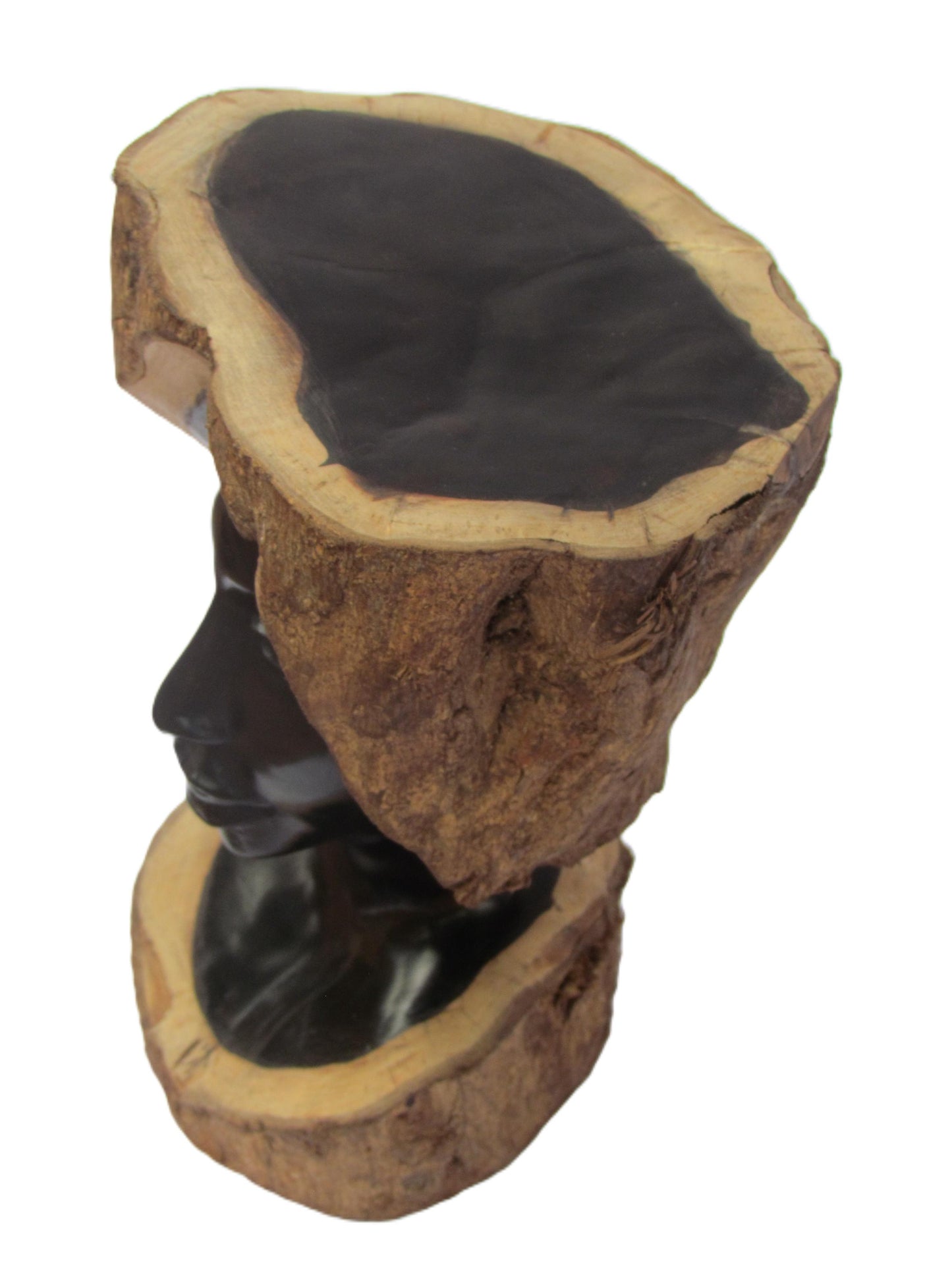 Une belle et superbe sculpture en ébène bicolore de la RDC.