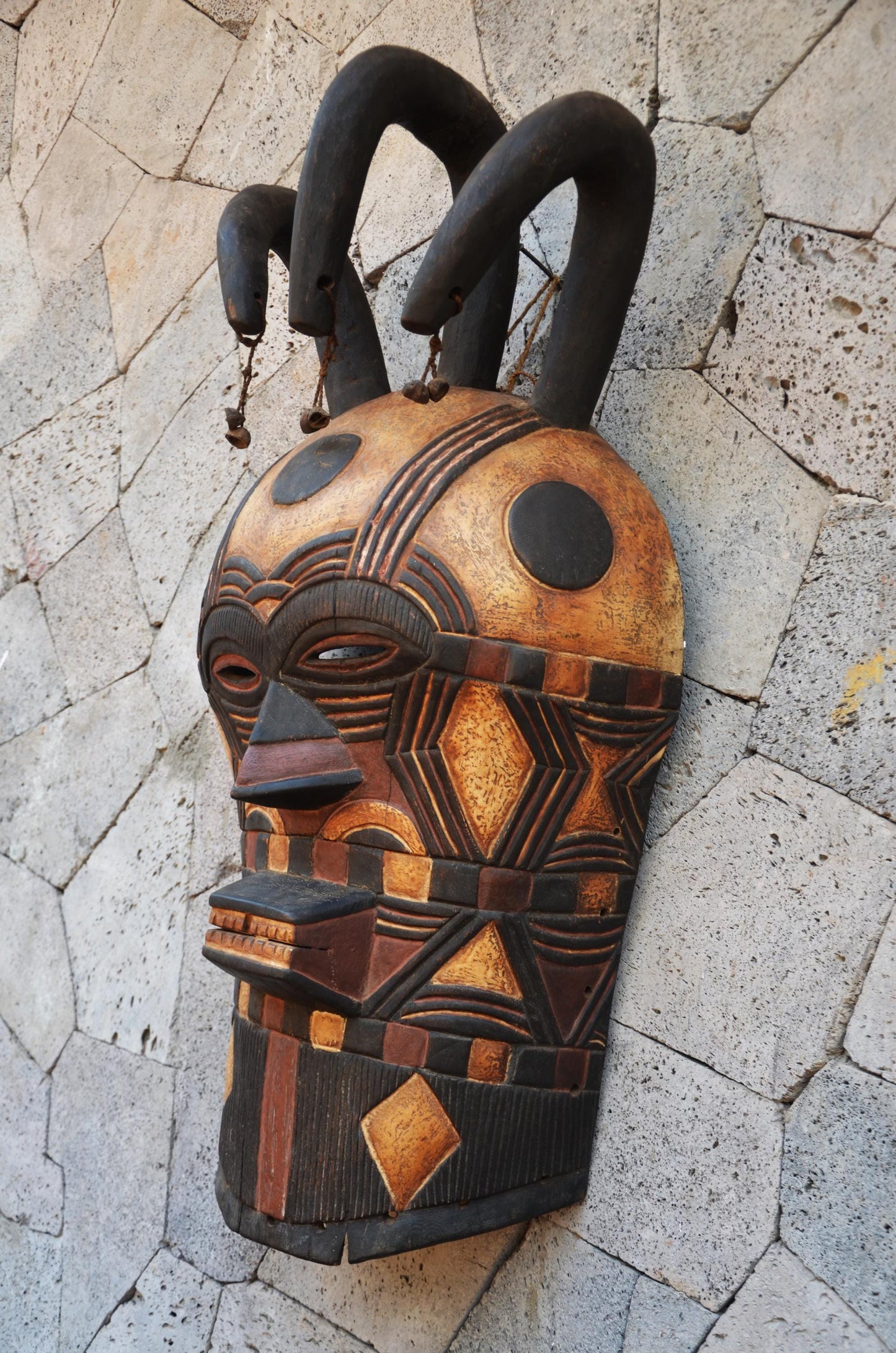 Authentic Tetela Mask | Large Congolese Tribal Art | Statement Piece