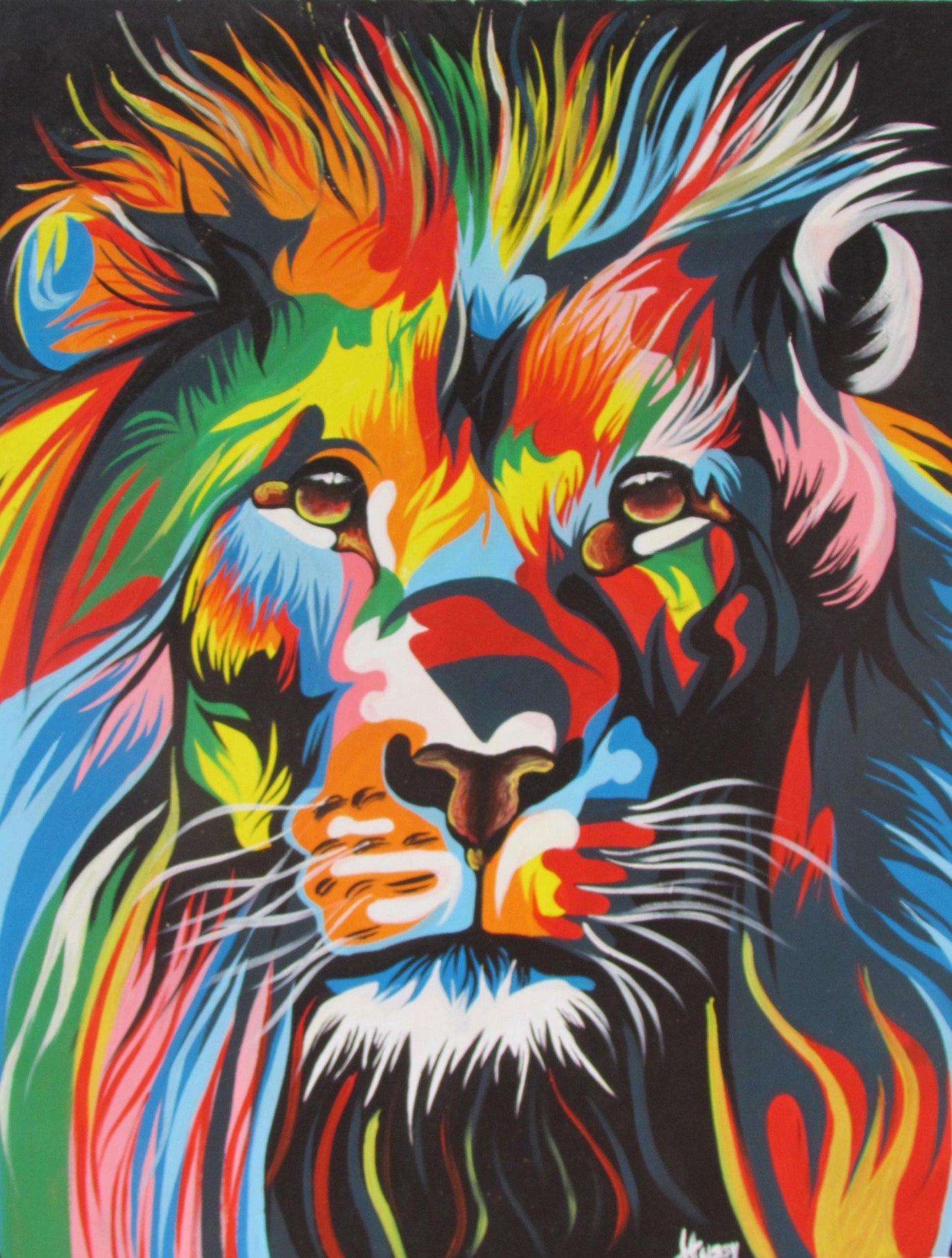 LE ROI – Impression sur toile représentant un lion, portrait majestueux d'un animal de safari, art mural de la faune africaine, peinture du roi de la jungle, encadrée ou non.