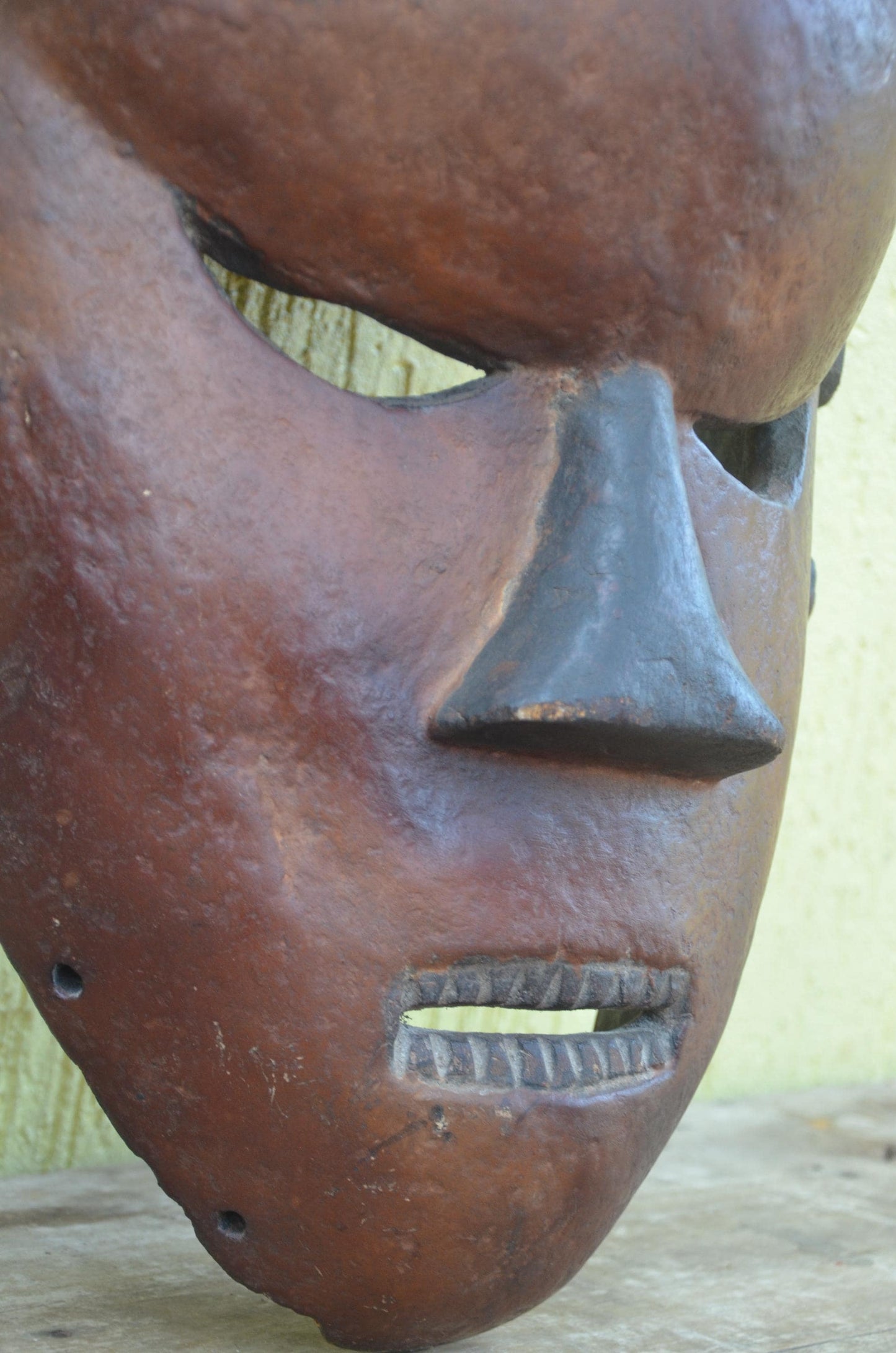 Dagara African Mask – 26" Hand-Carved Wood Tribal Mask – Burkina Faso Art.