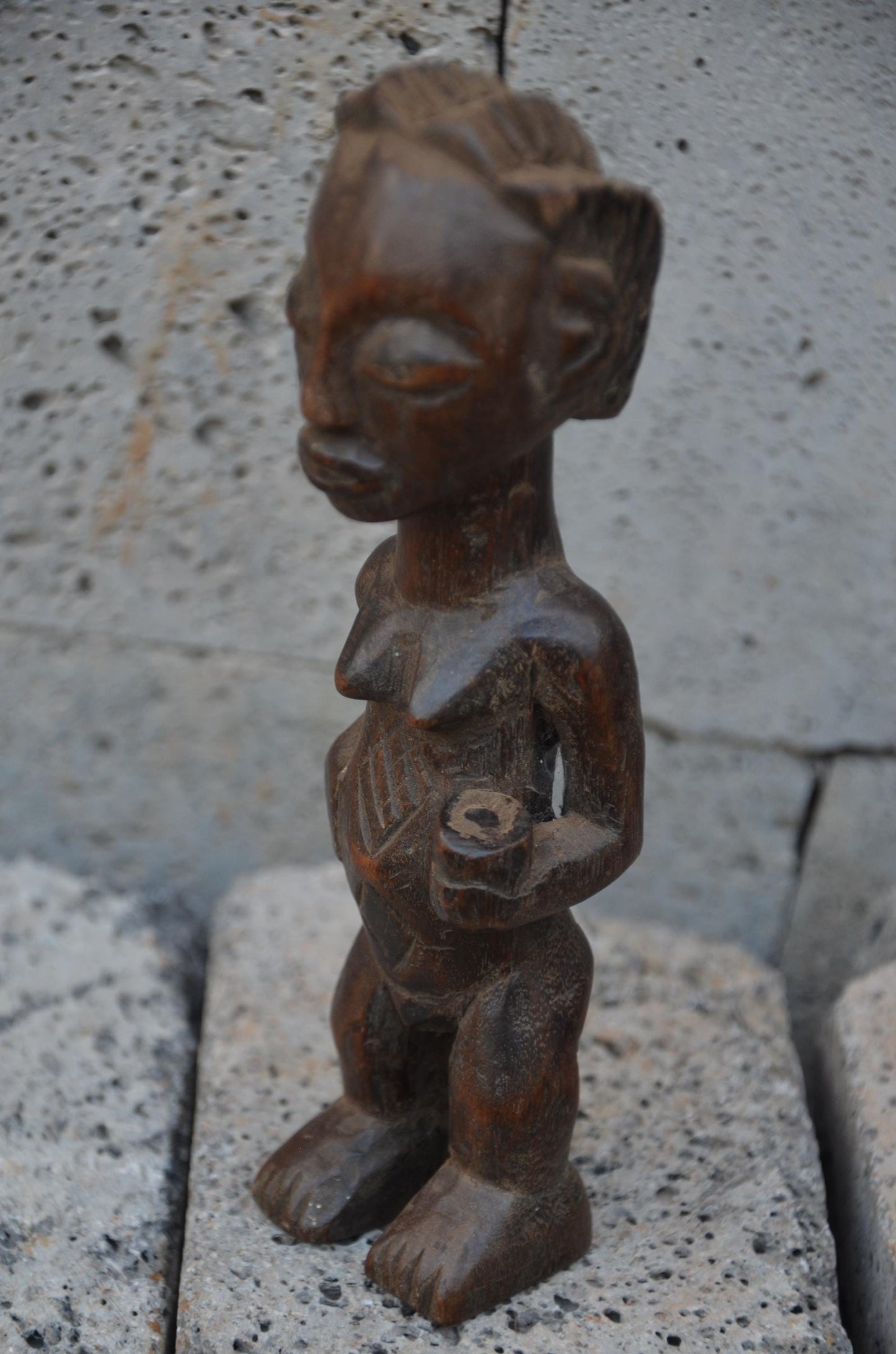 Authentic Chokwe Female Ancestor Figure | Angolan Tribal Art
