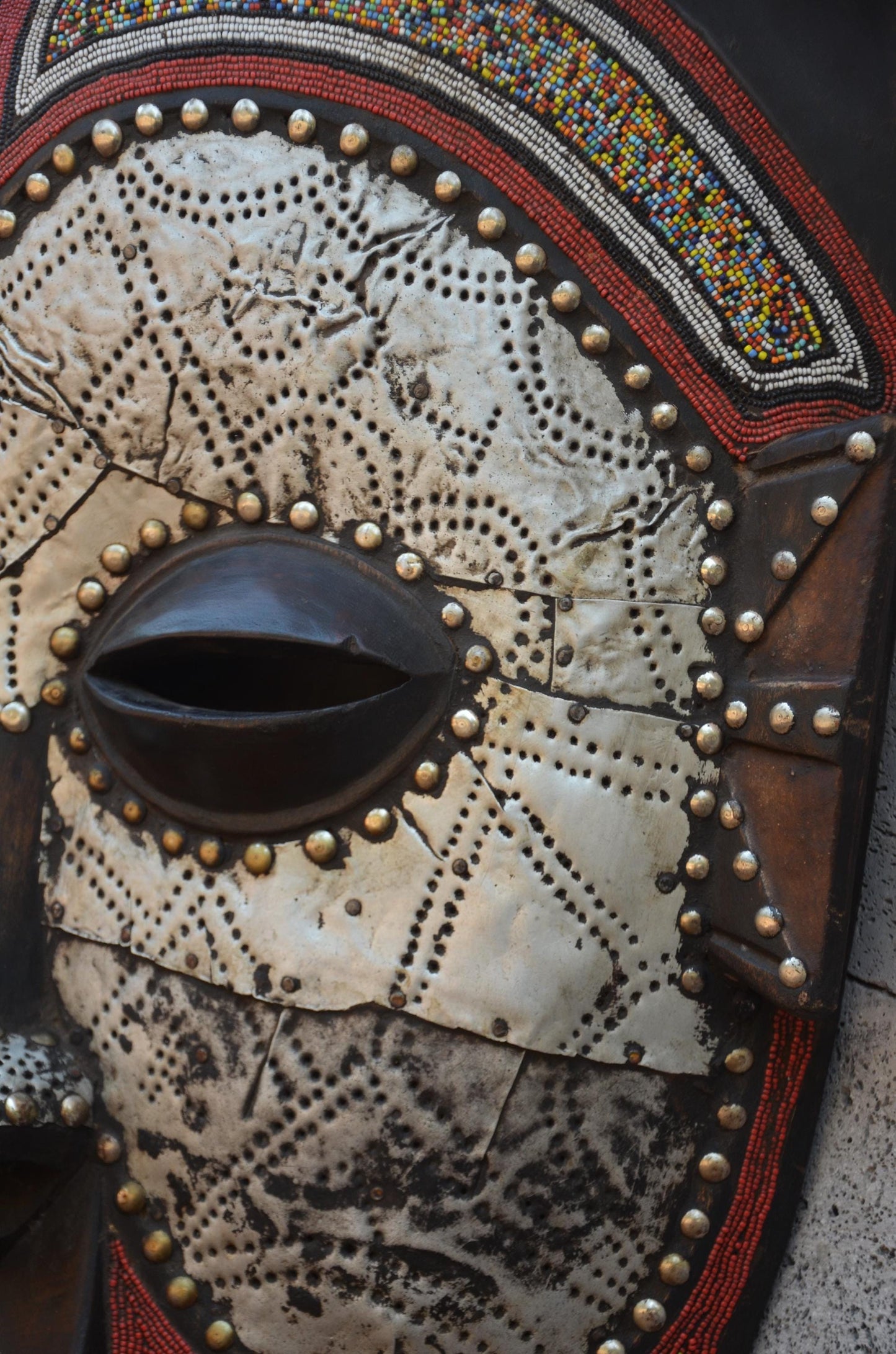 Authentic Marka Mask | Malian Tribal Art | Metal-Clad Sculpture