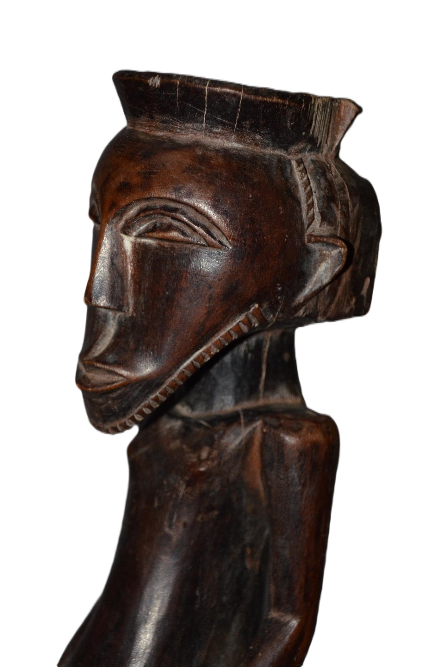 Authentic Lega Statue | Congolese Tribal Art | Hand-Carved Wood Sculpture