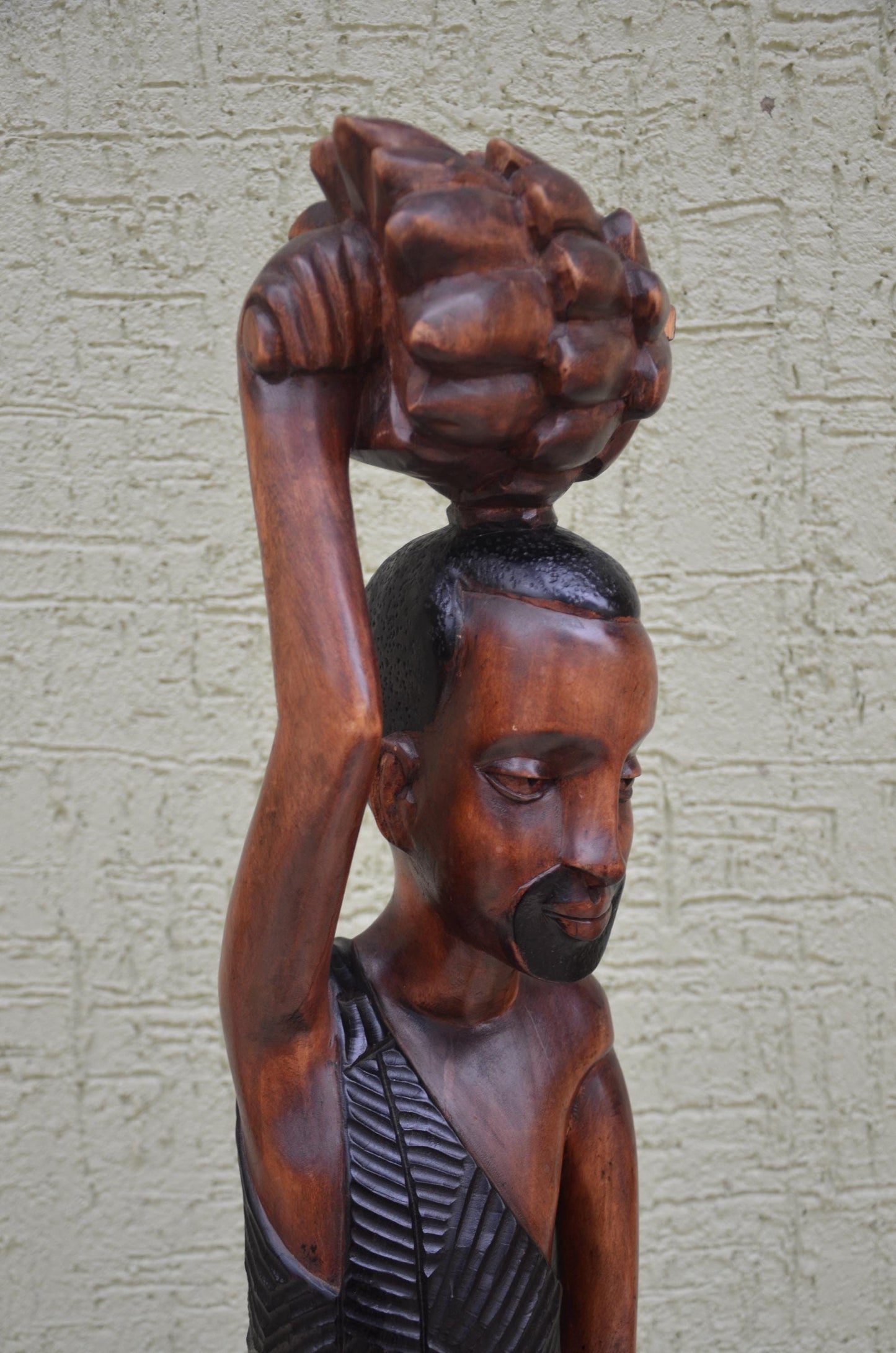 Monumental African Banana Harvester Statue | Tribal Art