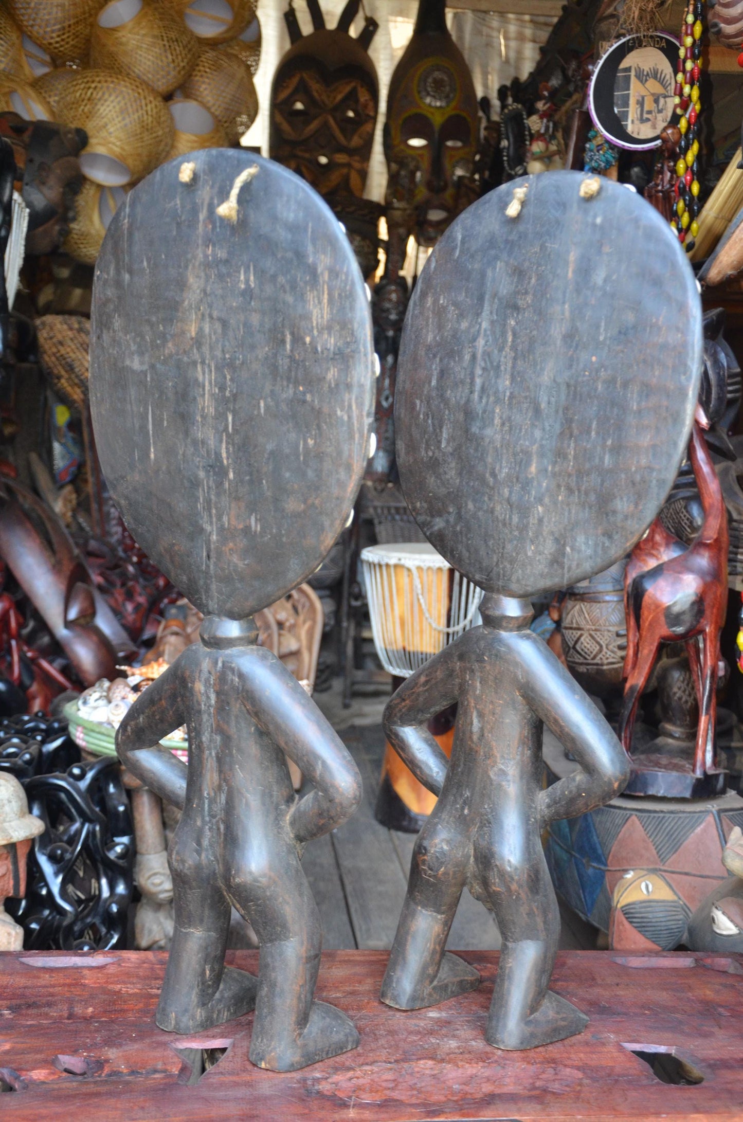 Namji Beaded Statues | King and Queen Set | Authentic African Tribal Art
