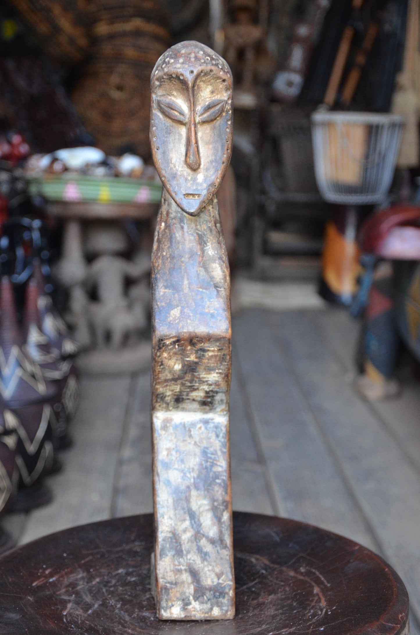 Authentic Lega Abstract Figure | Minimalist Tribal Art | Wood Sculpture